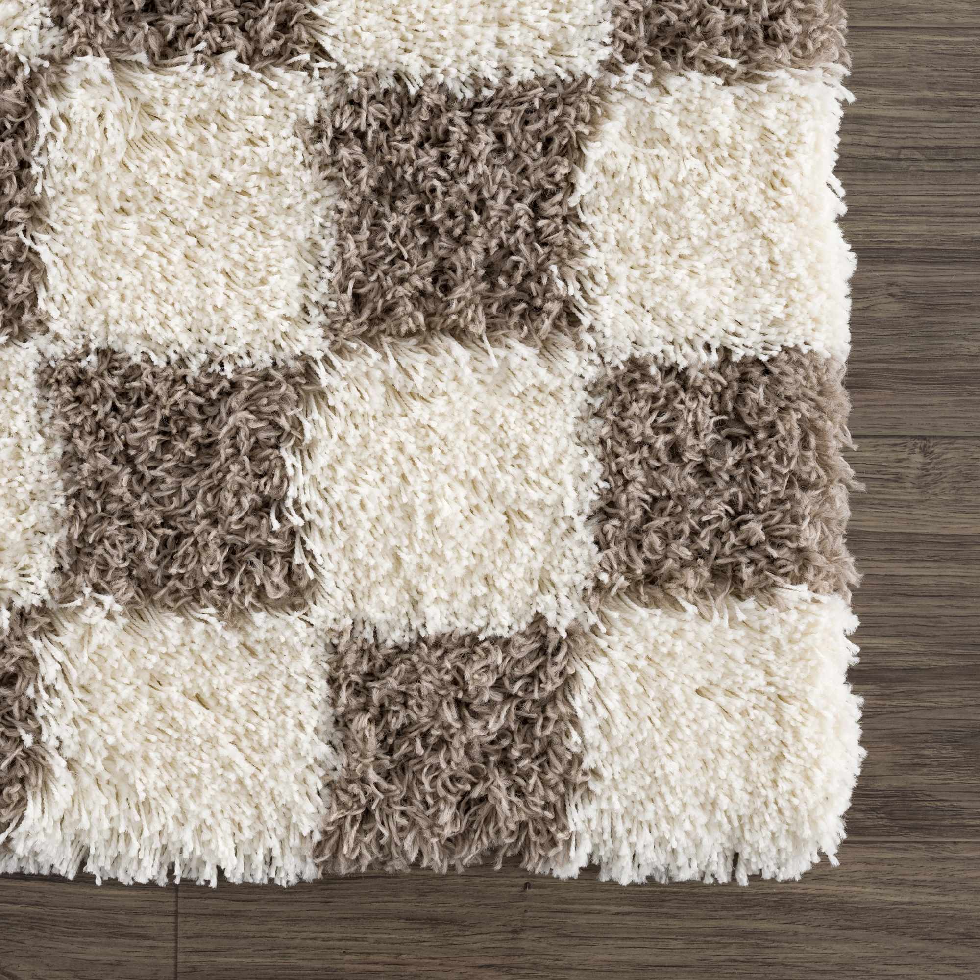 Boutique Rugs - Atira Brown Checkered Area Rug - Image 9