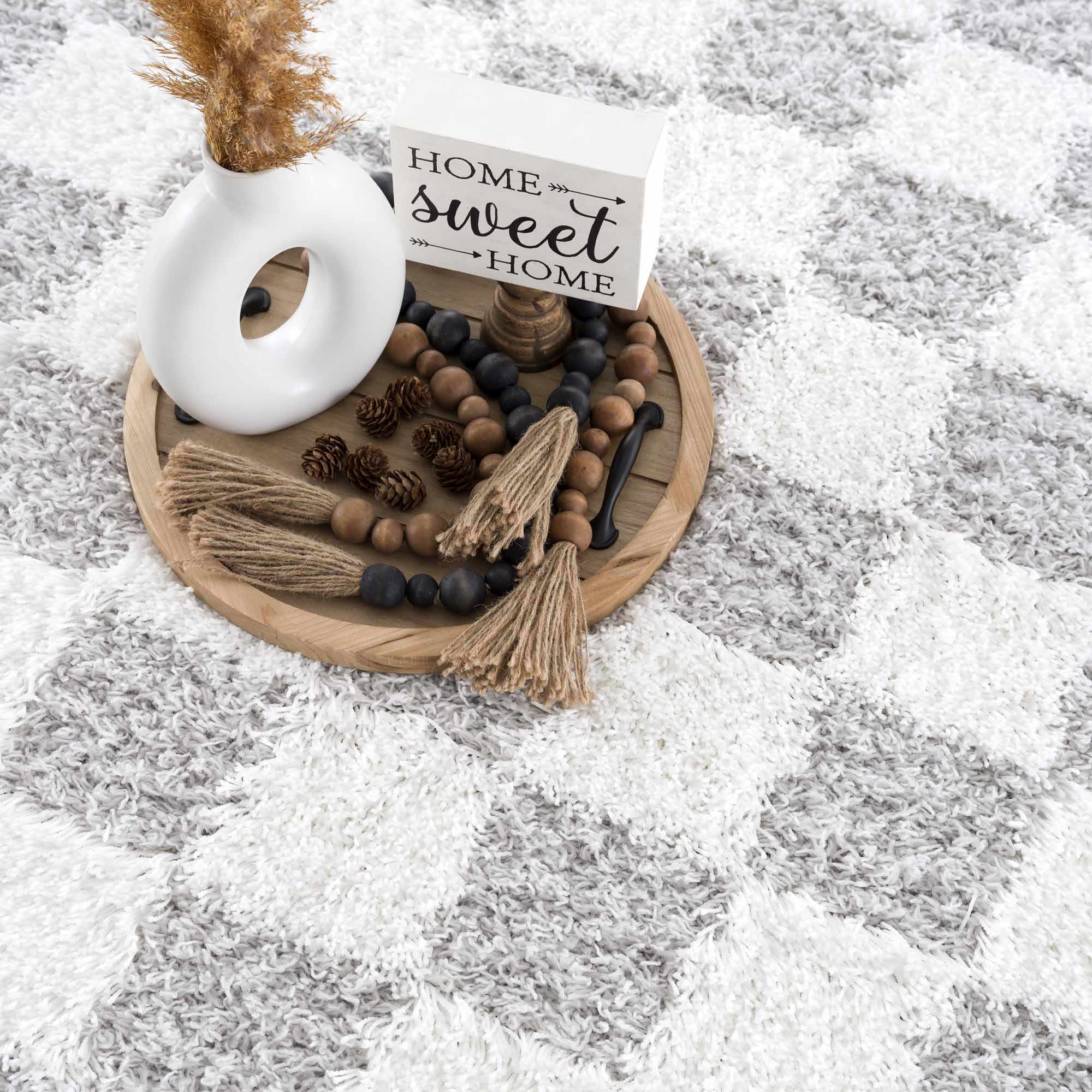 Boutique Rugs - Atira Gray Checkered Area Rug - Image 12