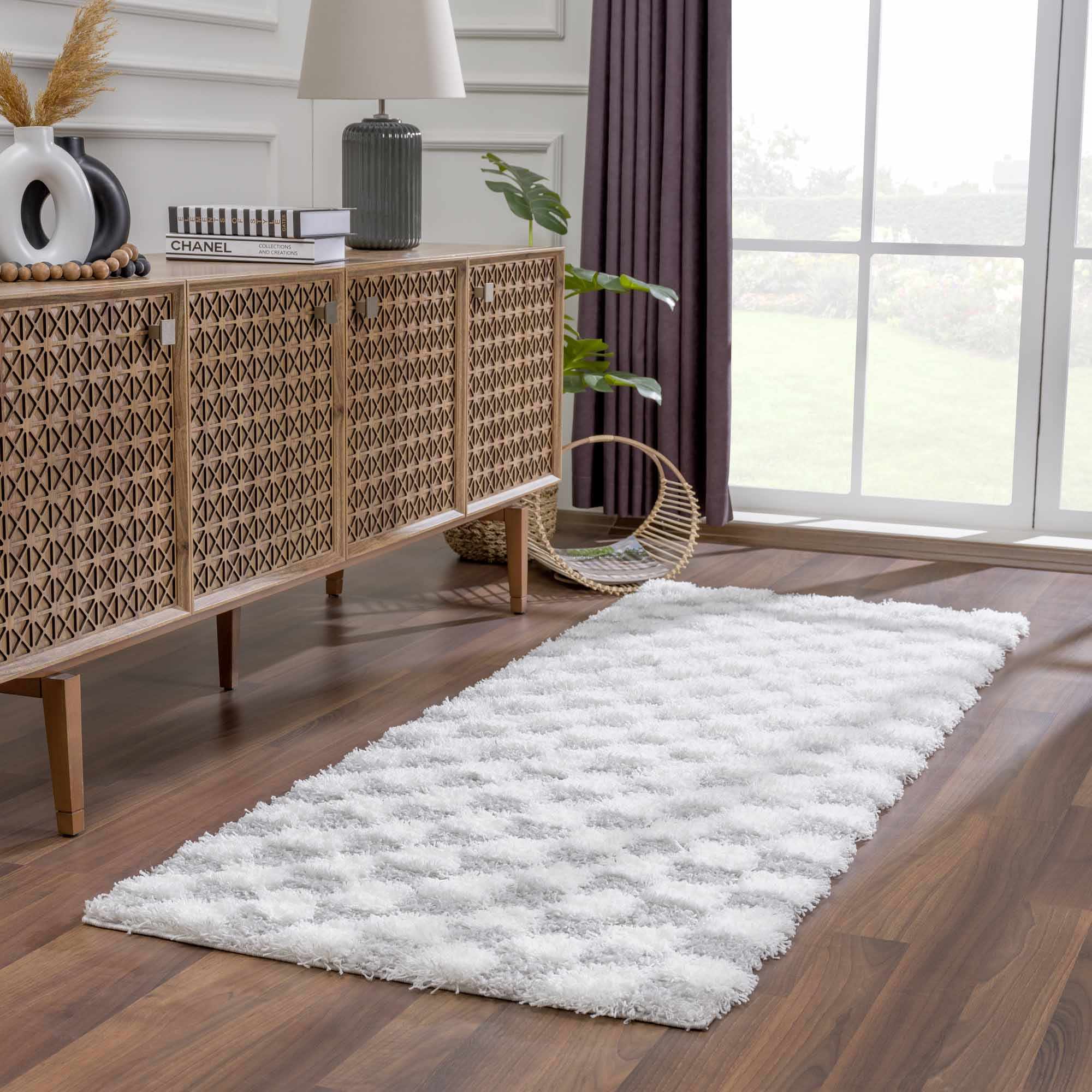 Boutique Rugs - Atira Gray Checkered Area Rug - Image 2