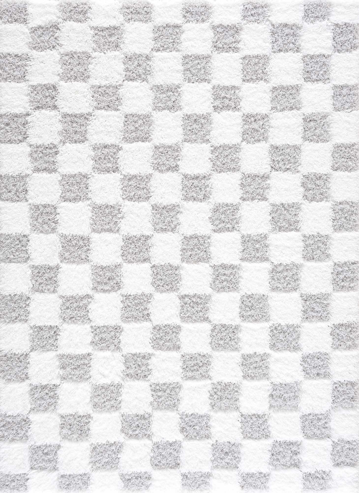 Boutique Rugs - Atira Gray Checkered Area Rug - Image 3