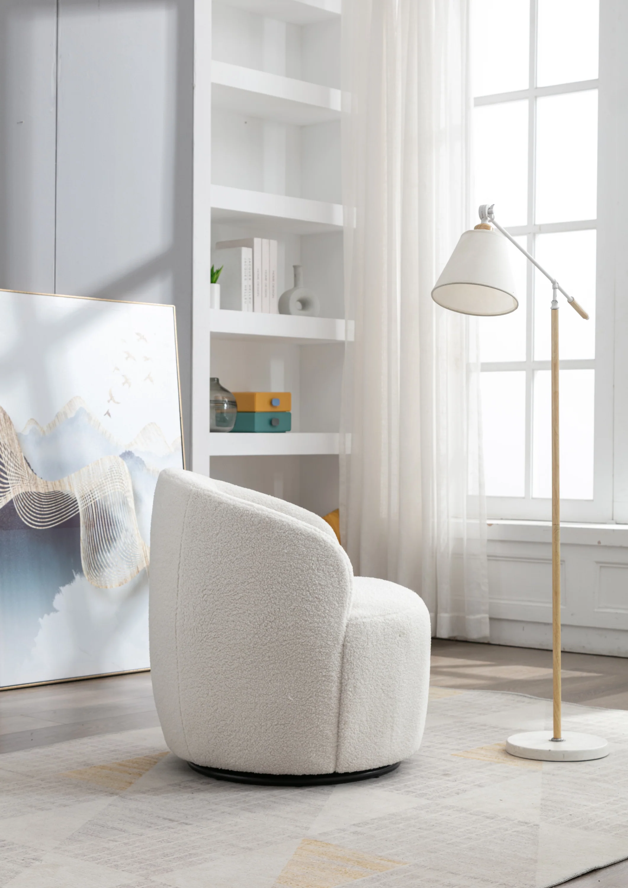 Walker Edison | Teddy Swivel Barrel Accent Armchair Chair - Image 13
