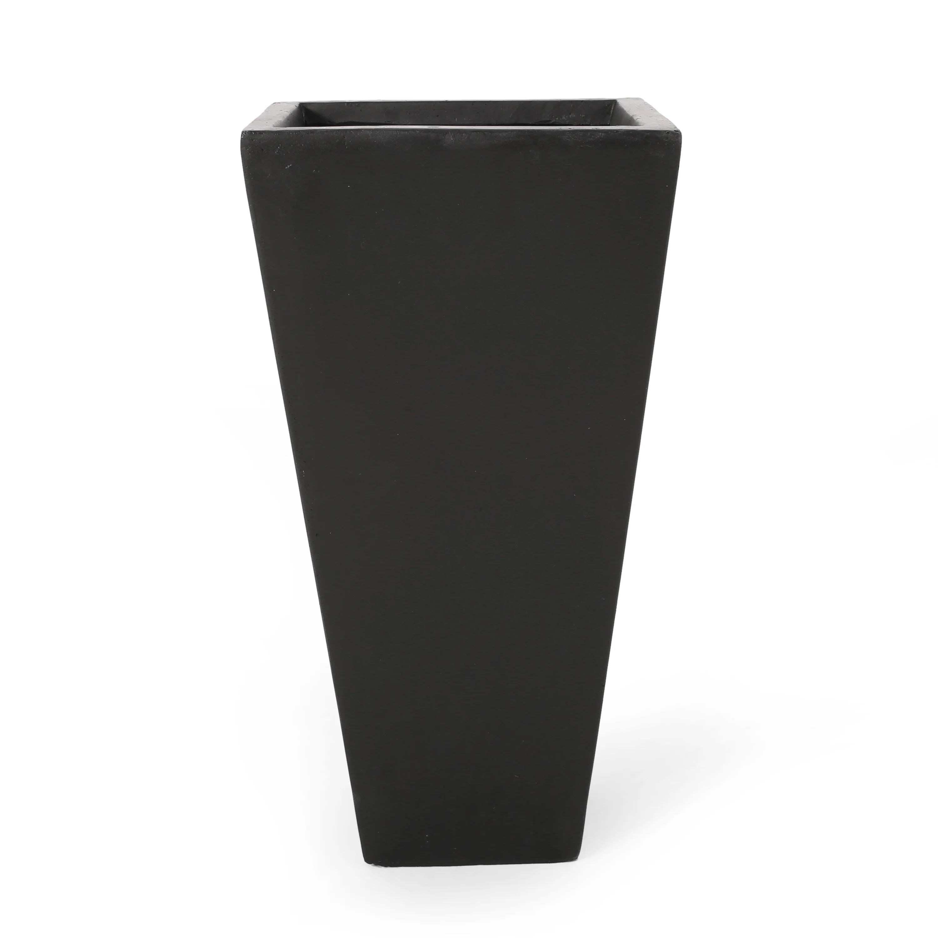 Walker Edison | Black Outdoor Modern Planter - Image 2