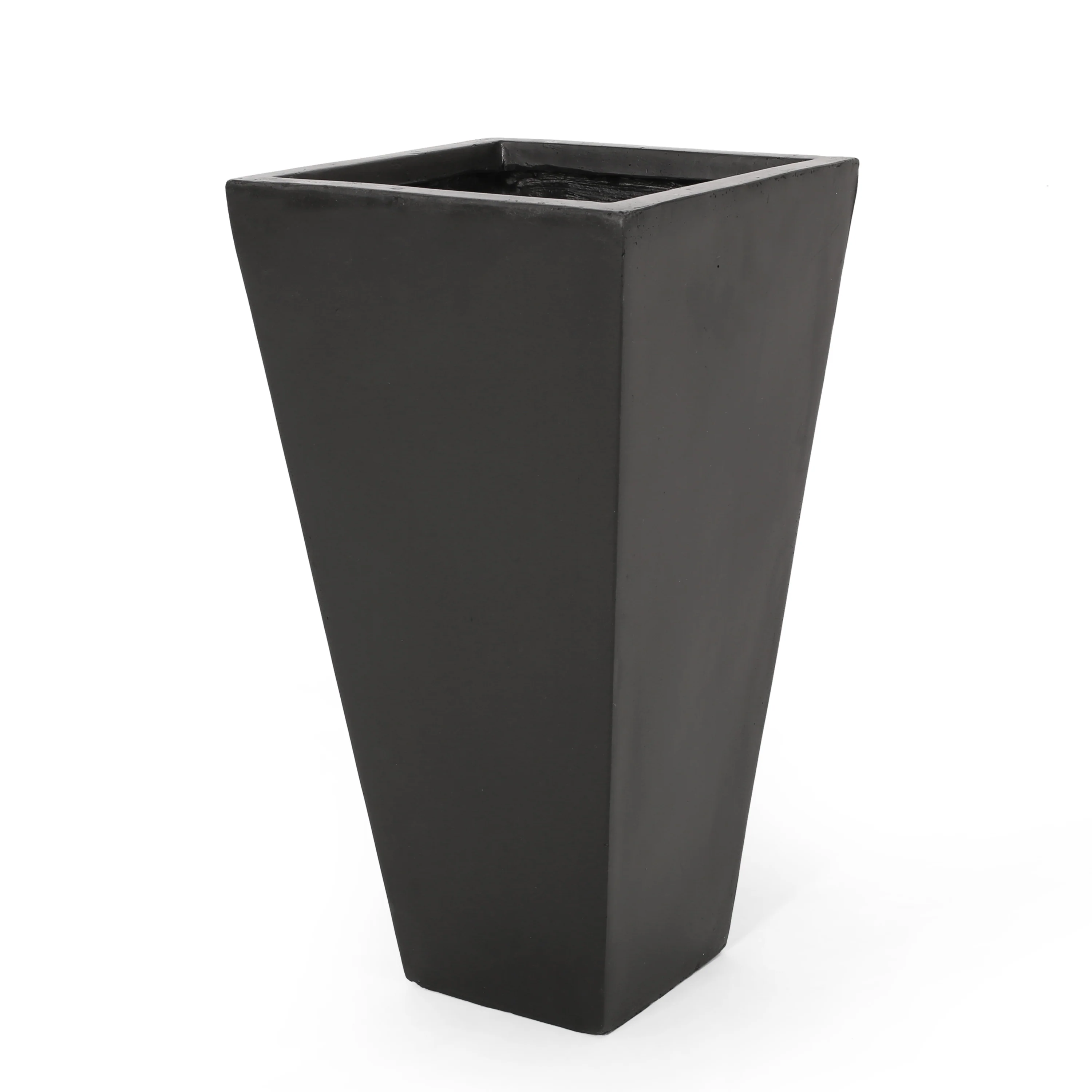 Walker Edison | Black Outdoor Modern Planter - Image 5