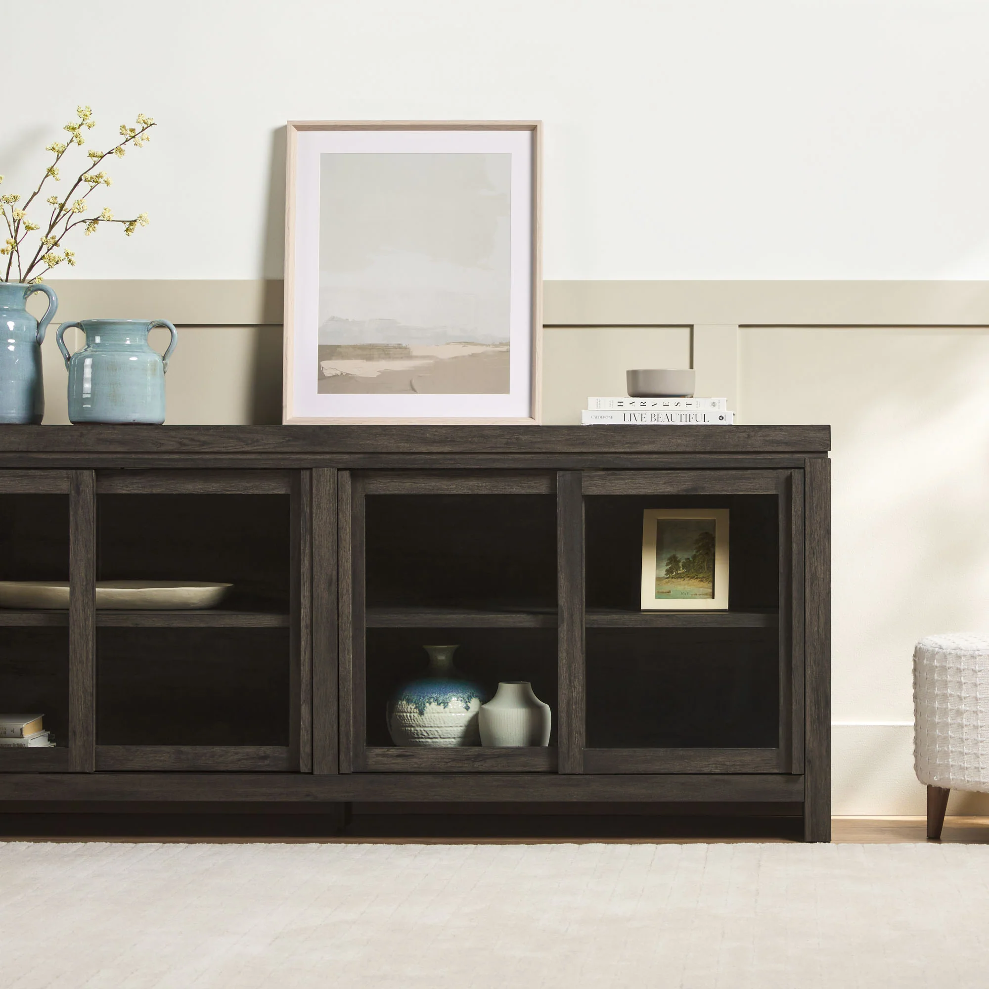 Booker Modern Glass Door TV Stand Sideboard - Image 25
