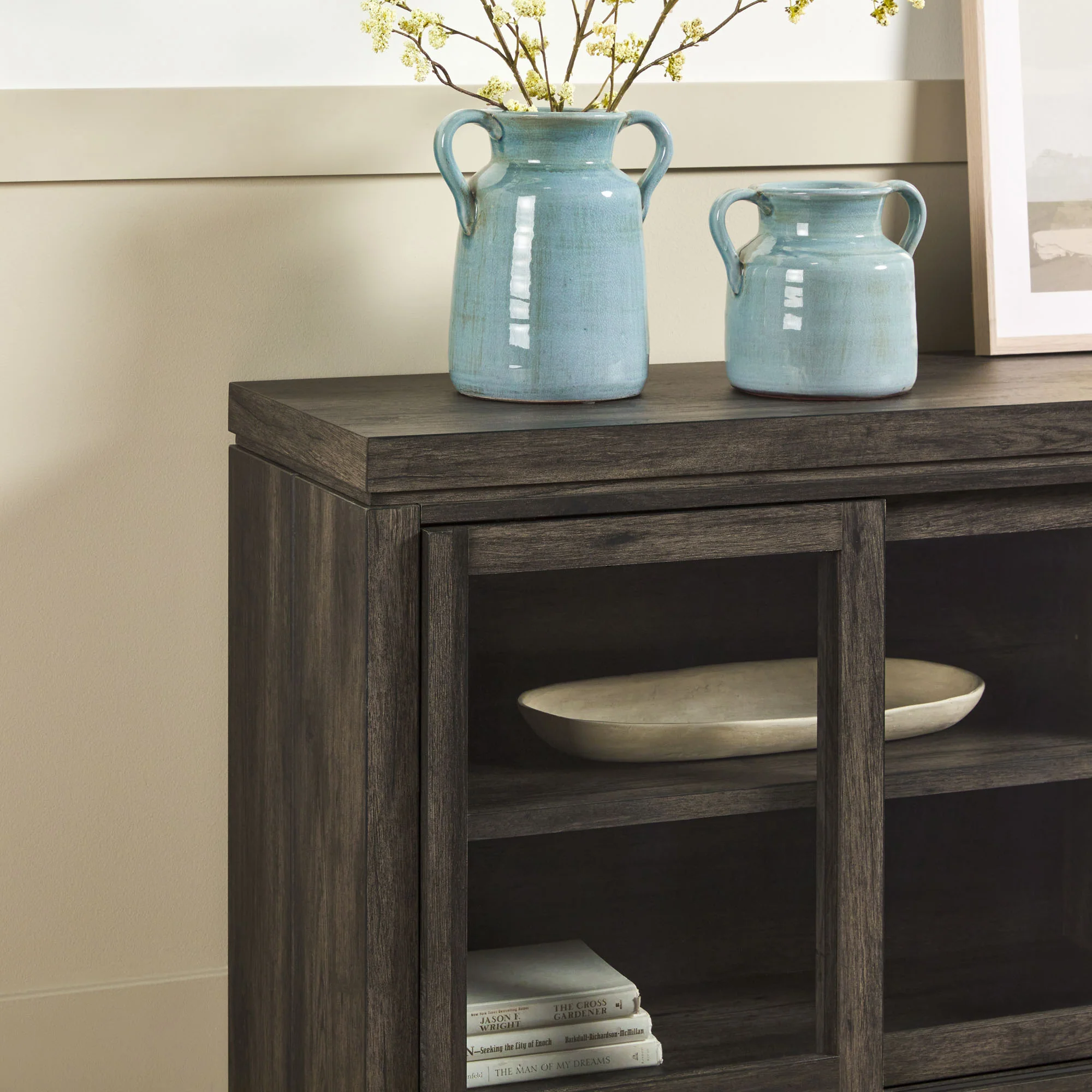 Booker Modern Glass Door TV Stand Sideboard - Image 27