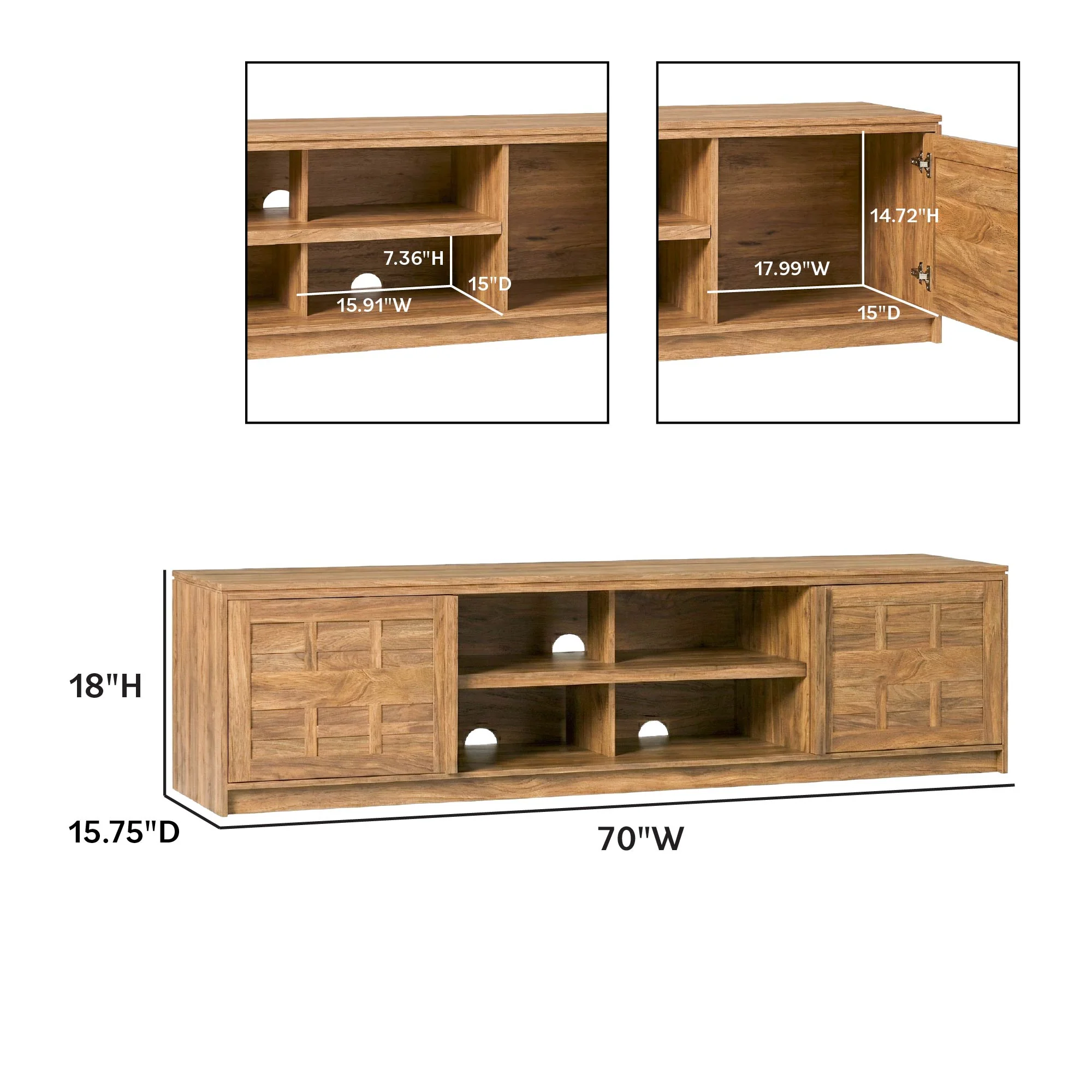 Booker Modern 70" TV Stand Sideboard - Image 5