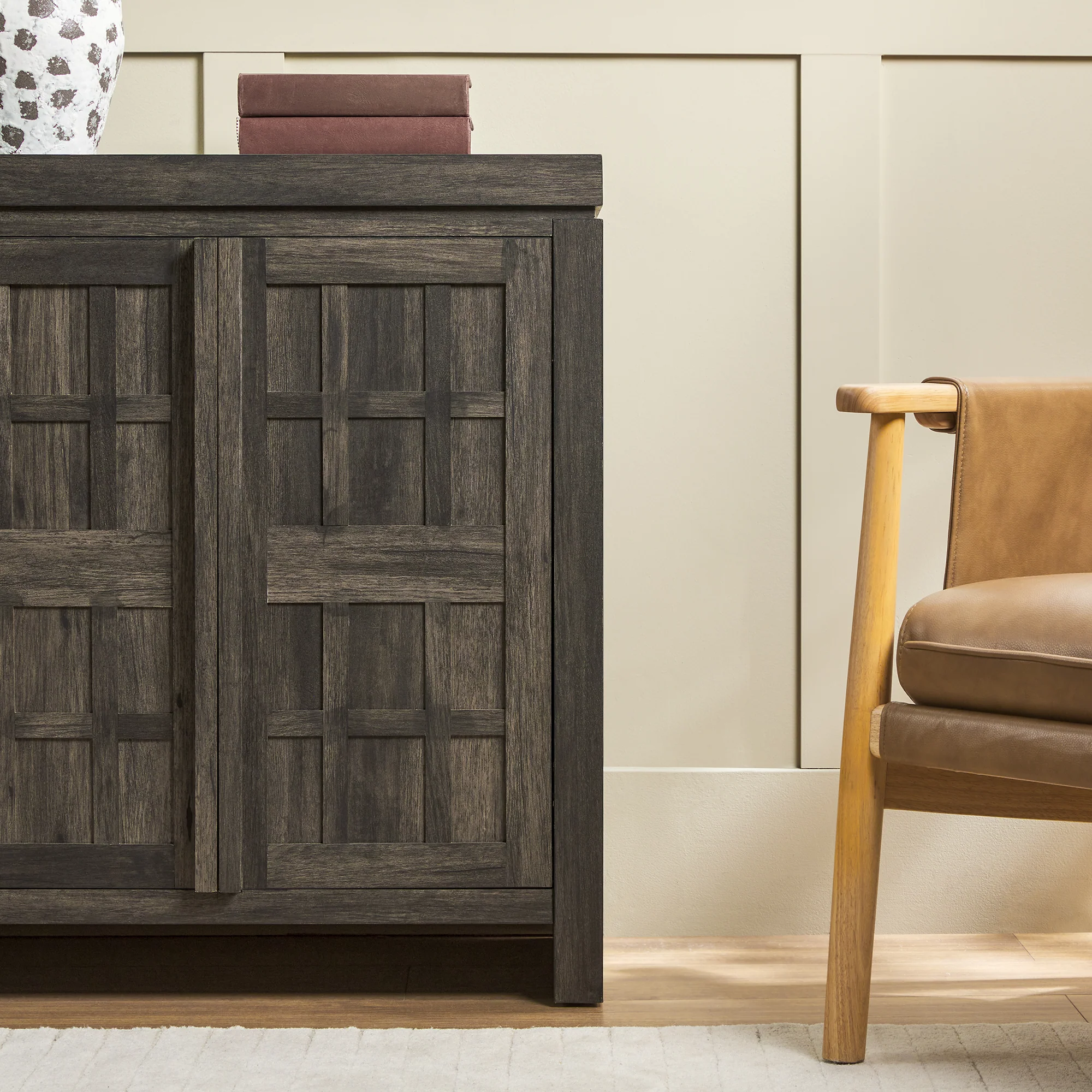 Booker Modern Windowpane Modular Storage Accent Cabinet - Image 29
