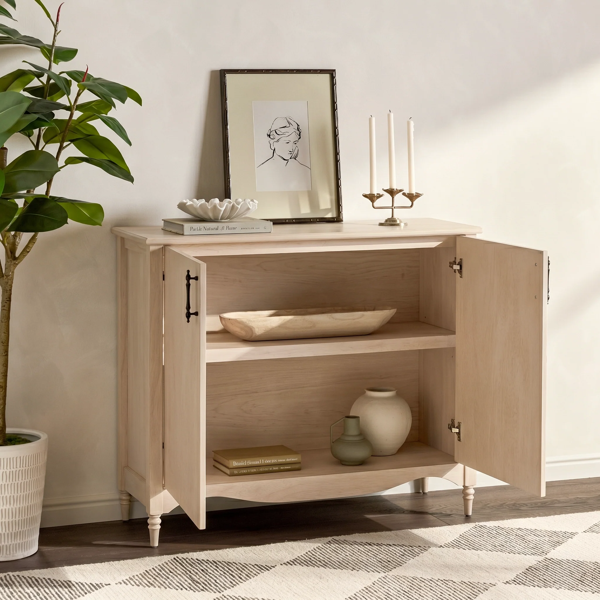 Brixton Traditional 44" Entryway Accent Cabinet - Image 13