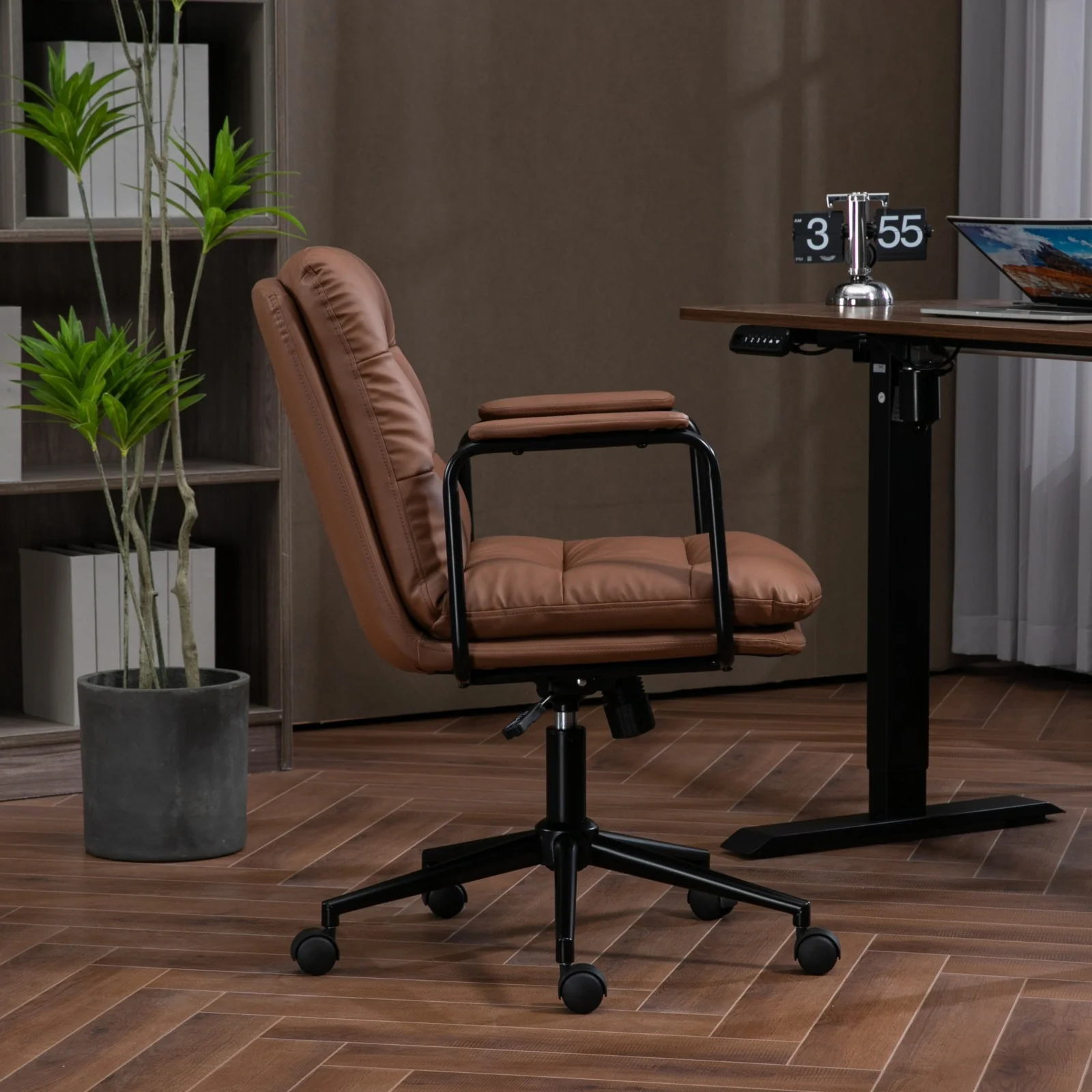 Walker Edison | Ergonomic Faux Leather Desk Rolling Swivel Chair - Image 3