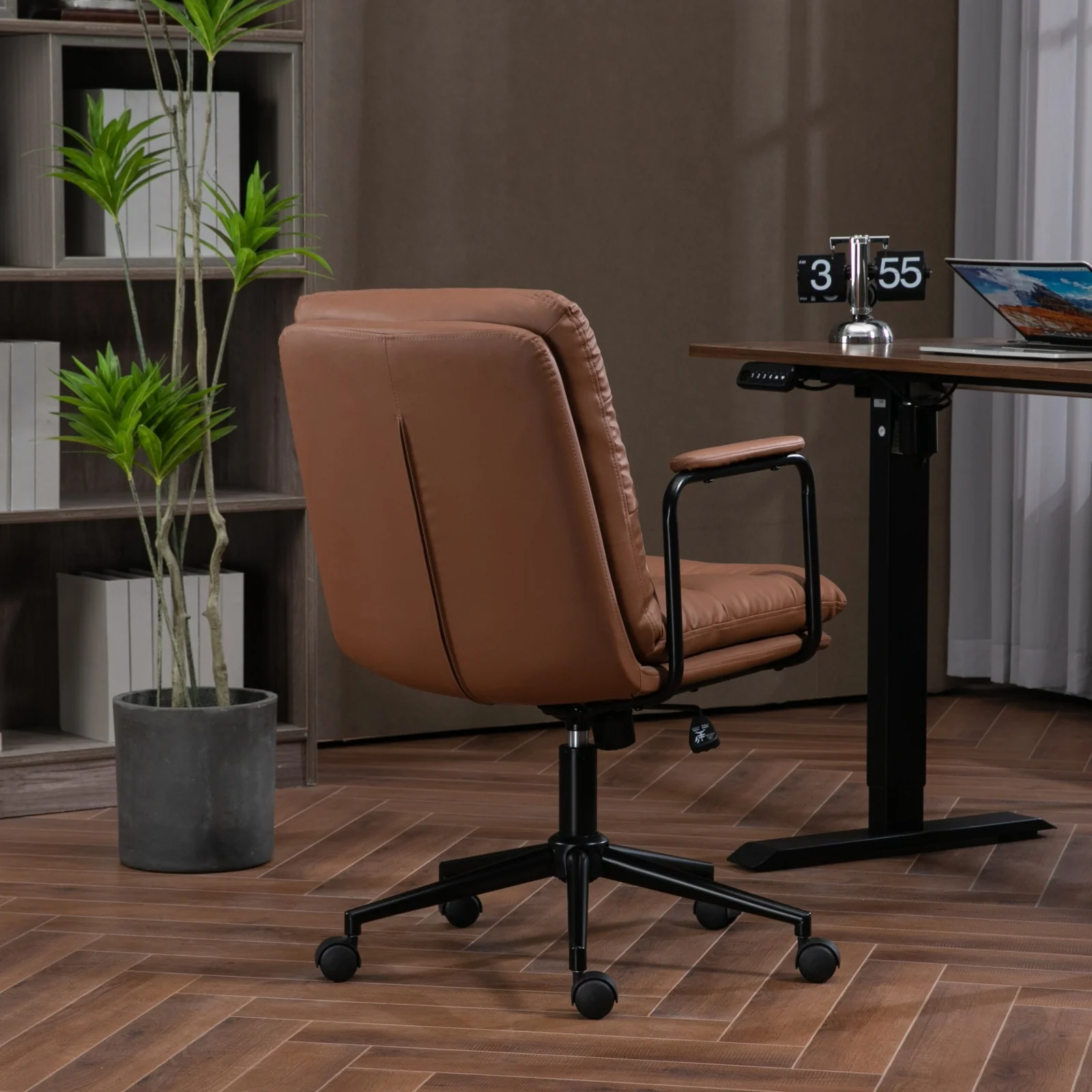 Walker Edison | Ergonomic Faux Leather Desk Rolling Swivel Chair - Image 4