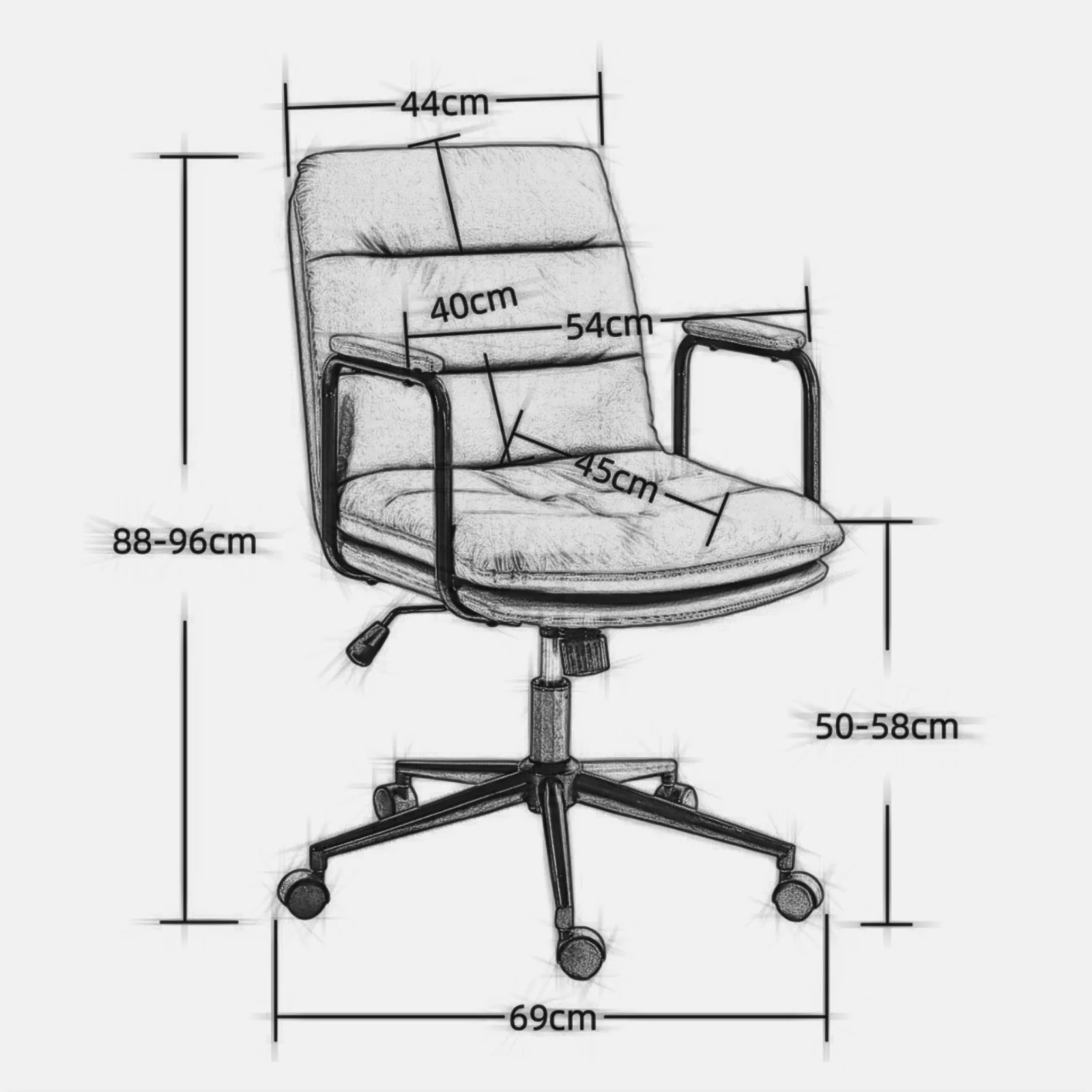 Walker Edison | Ergonomic Faux Leather Desk Rolling Swivel Chair - Image 7