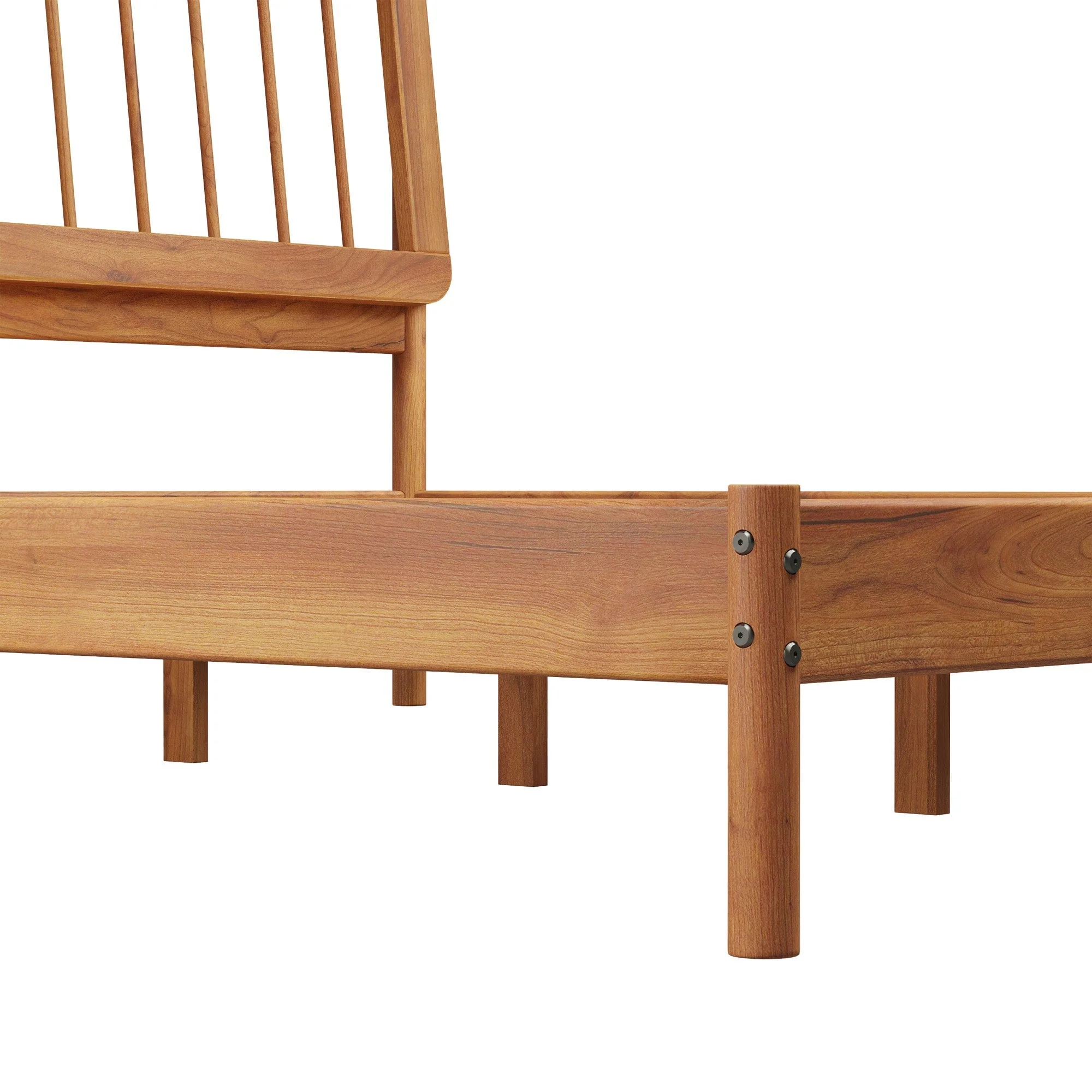 Cama Mid-Century Modern Solid Wood Spindle Bedframe - Image 25