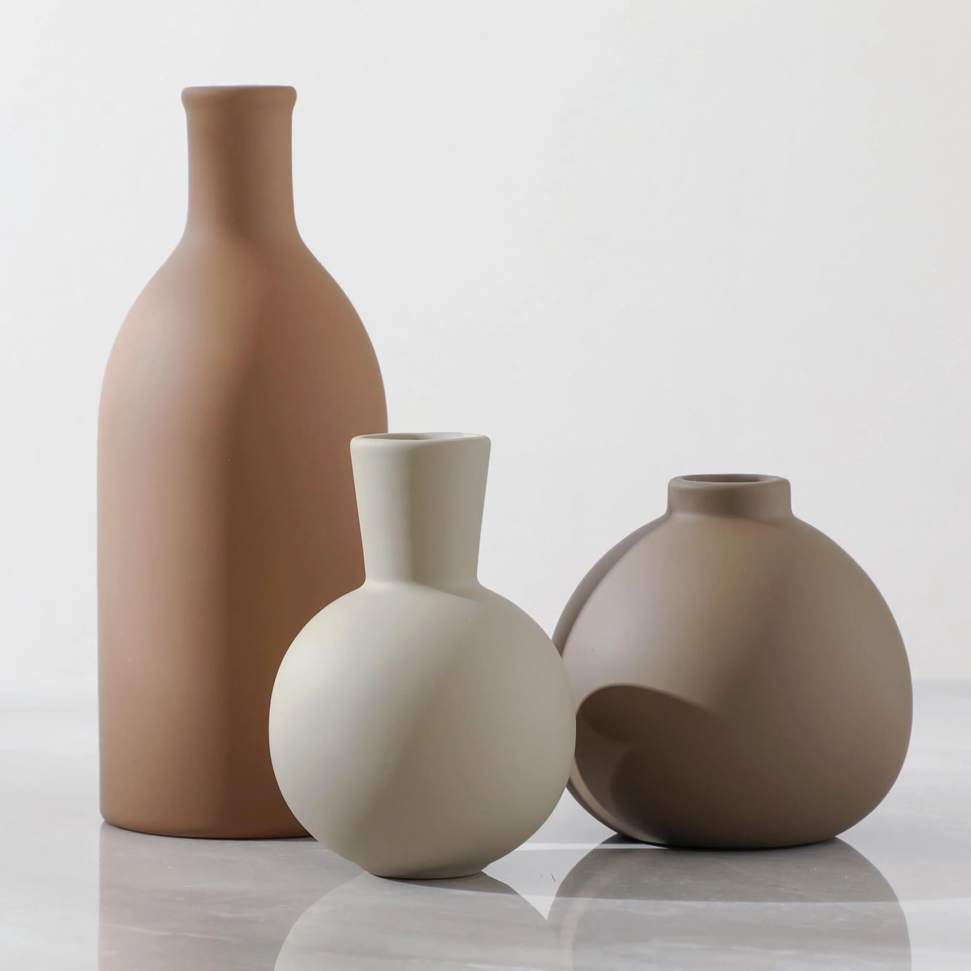 Ceramic Organic Shape Vase Set of 3 - Image 2