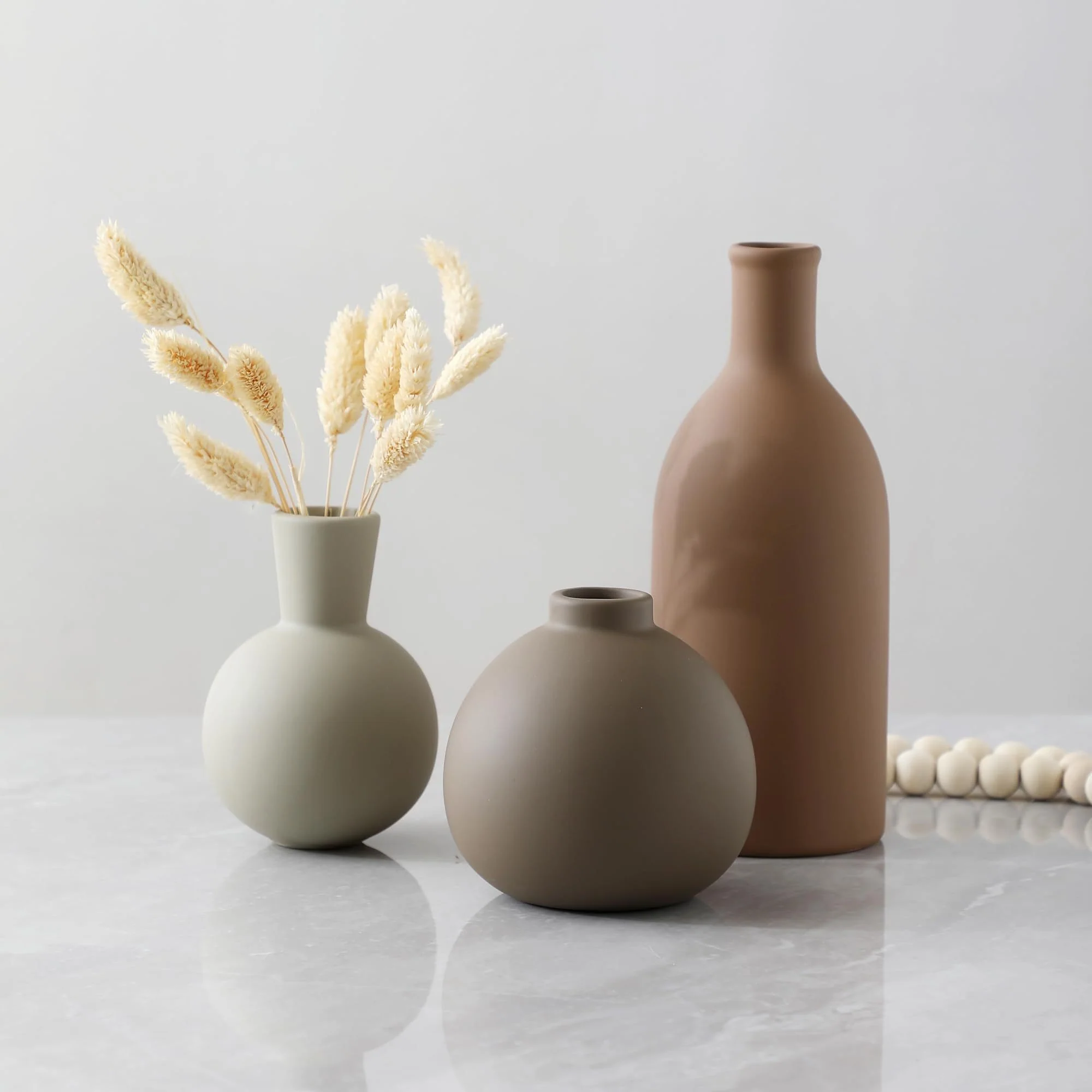 Ceramic Organic Shape Vase Set of 3 - Image 3