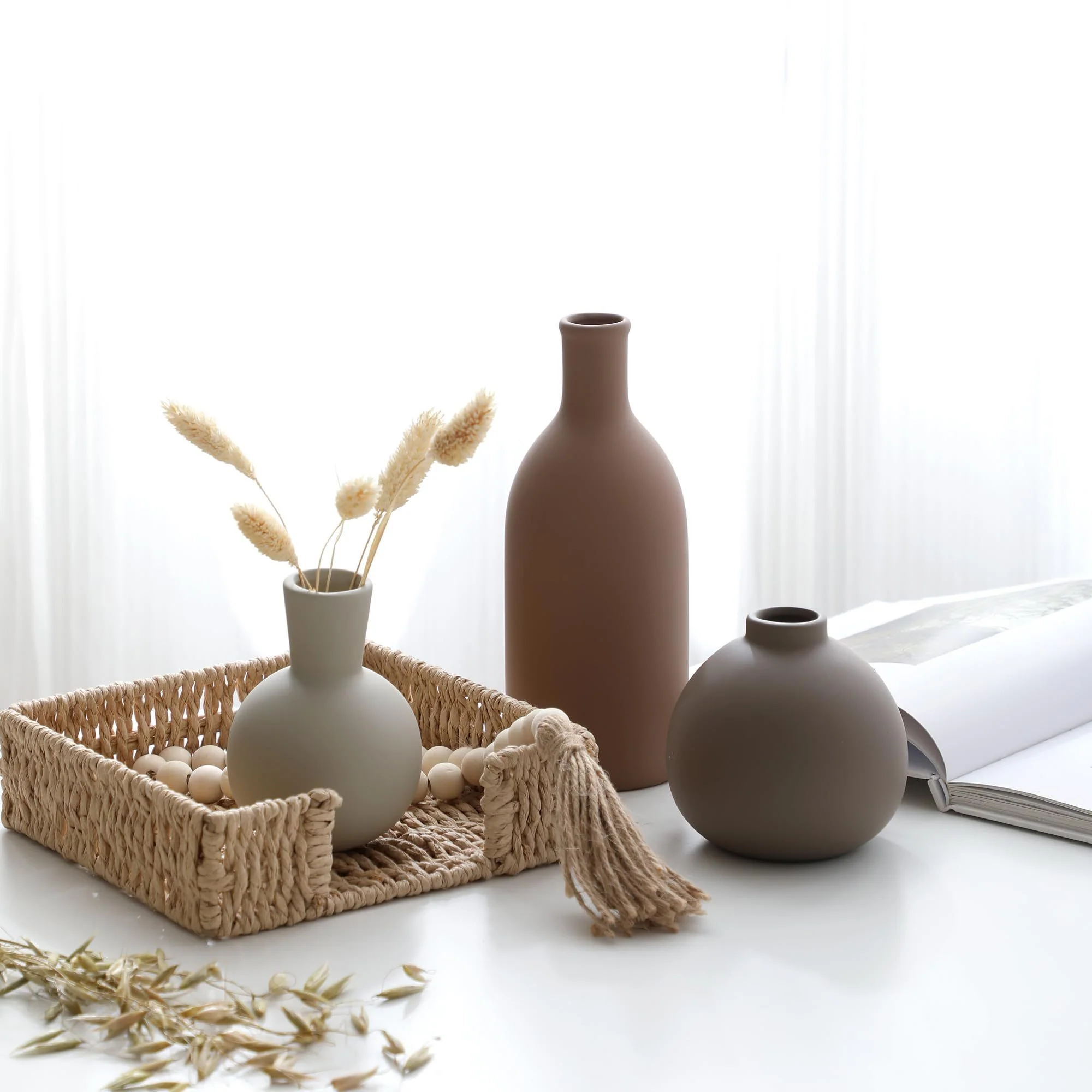 Ceramic Organic Shape Vase Set of 3 - Image 5