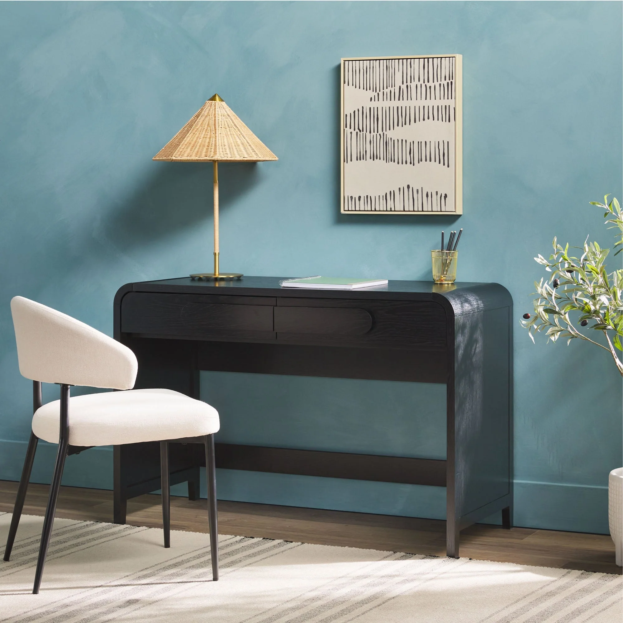 Chantelle Modern Curved Writing Desk - Image 15