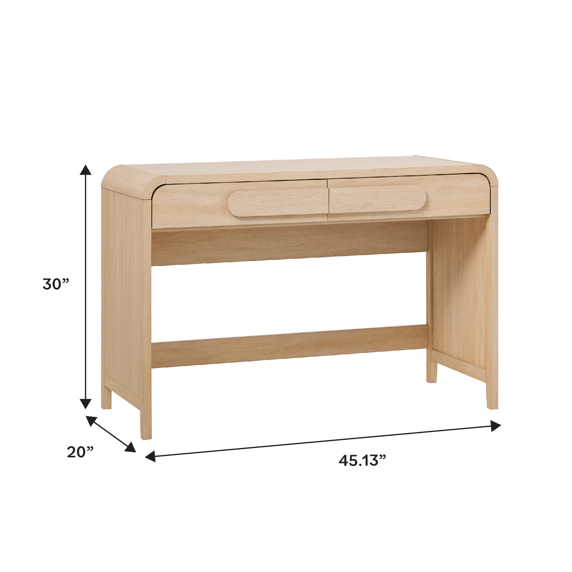 Chantelle Modern Curved Writing Desk - Image 6
