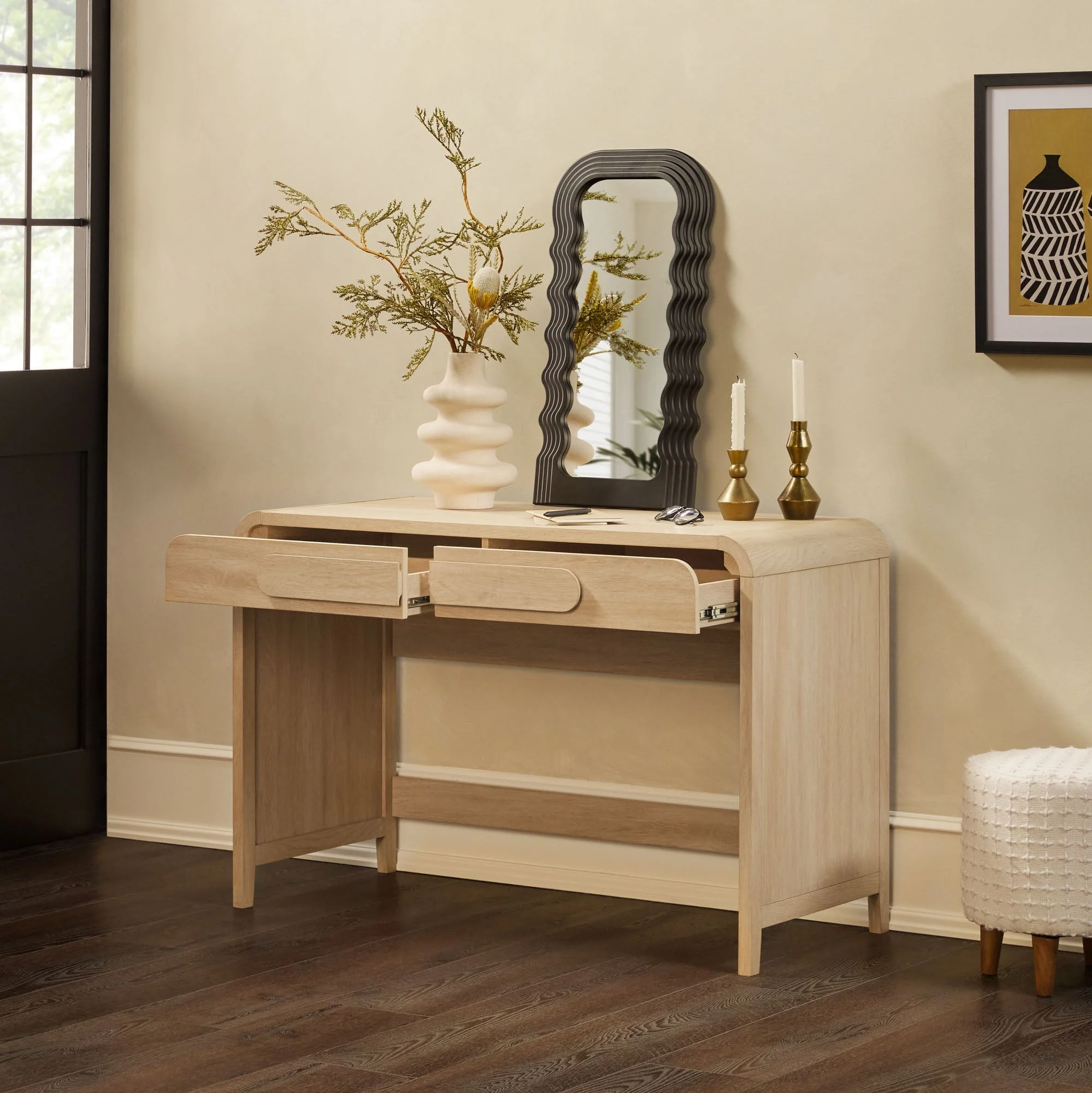 Chantelle Modern Curved Writing Desk - Image 8