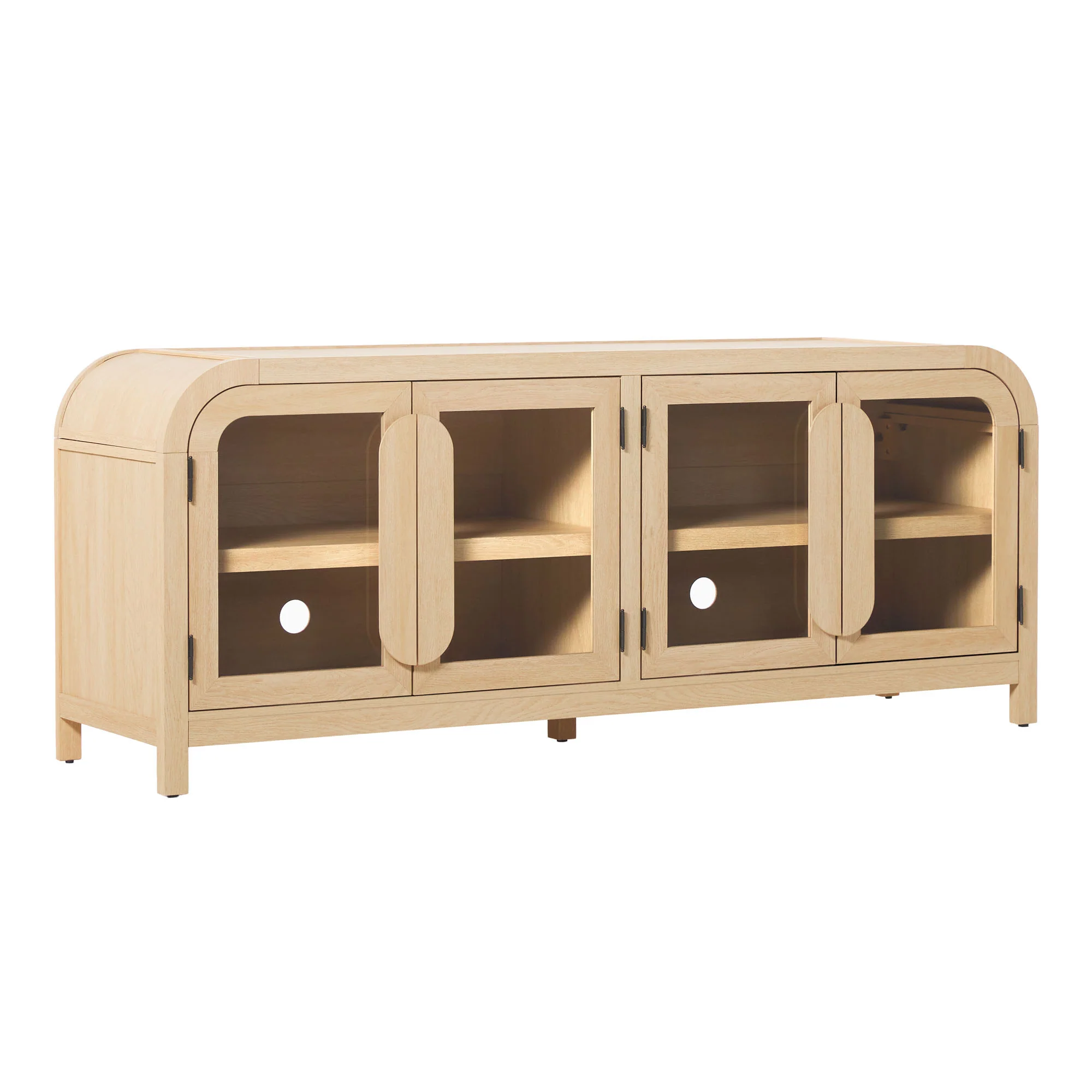 Chantelle Modern Curved Easy Assembly TV Stand - Image 66
