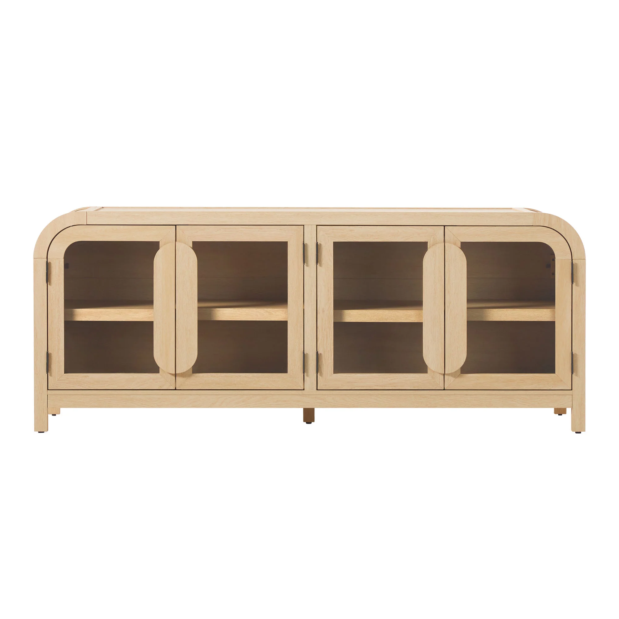 Chantelle Modern Curved Easy Assembly TV Stand - Image 67
