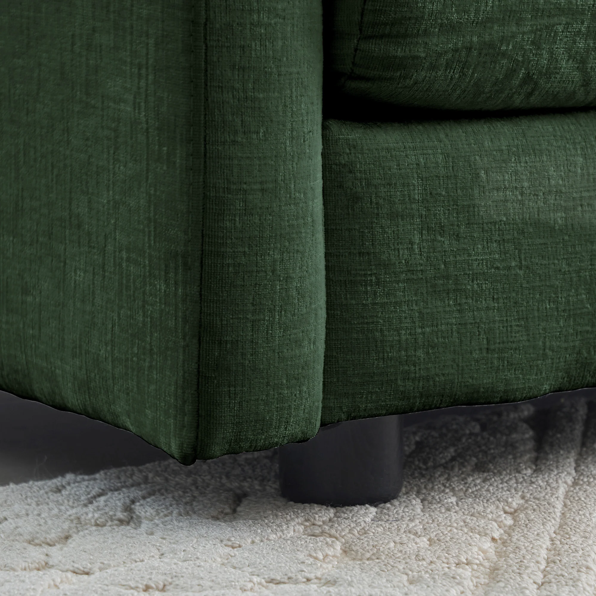 Walker Edison | Chenille Cloud Accent Chair with Ottoman Set - Image 11