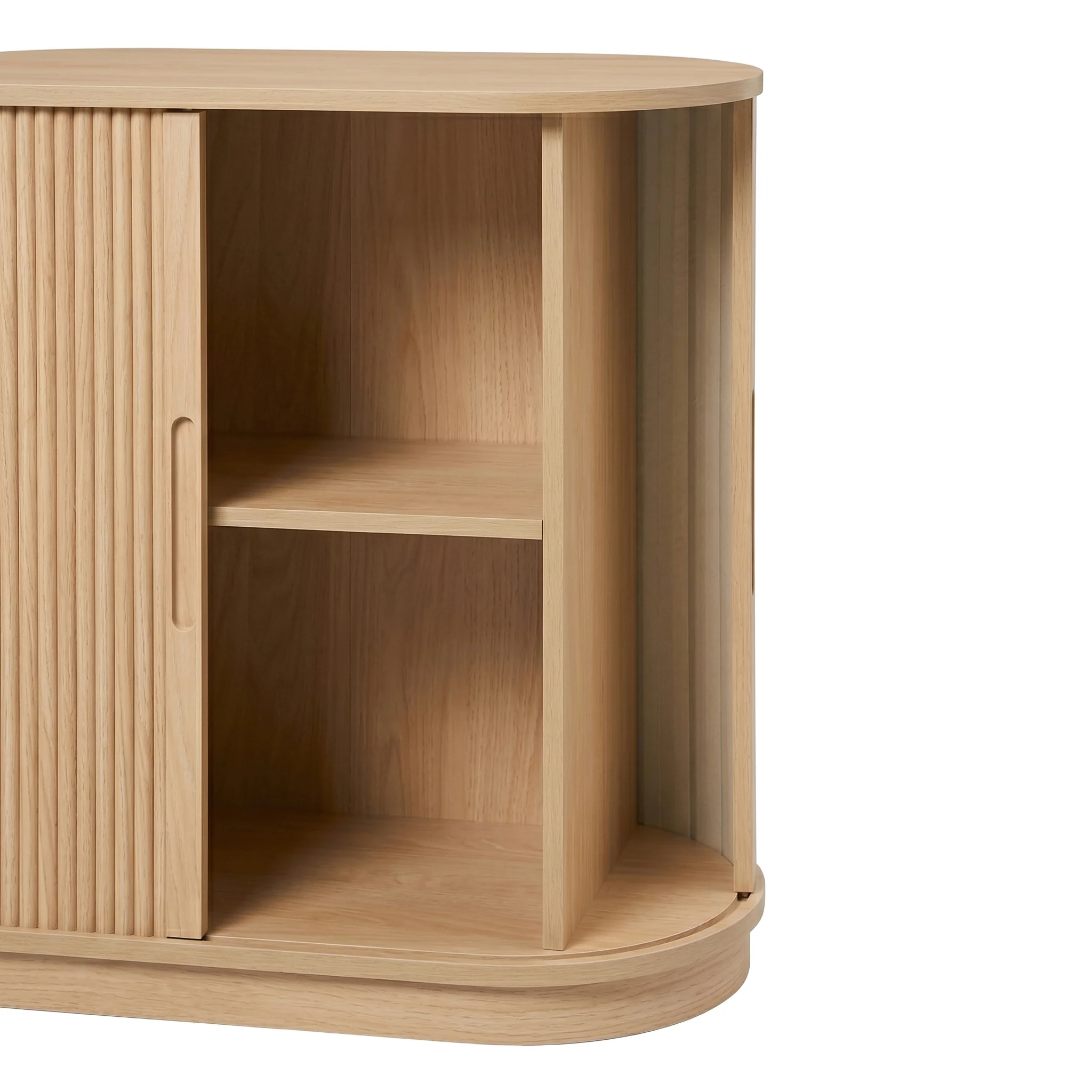 Chloe Modern Reeded Entryway Accent Cabinet - Image 33