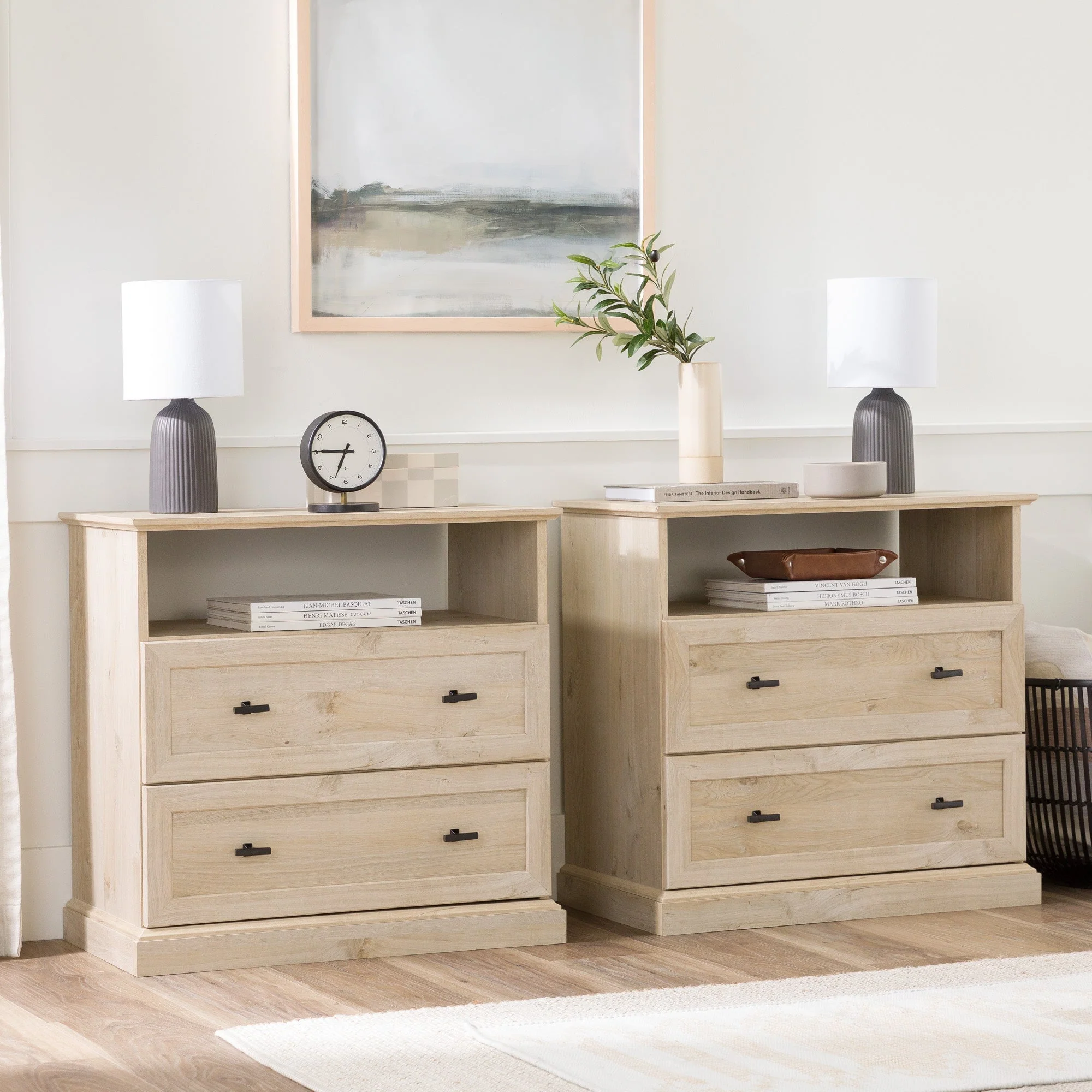 Clyde Classic 2-Drawer Nightstand / Side Table - Image 12