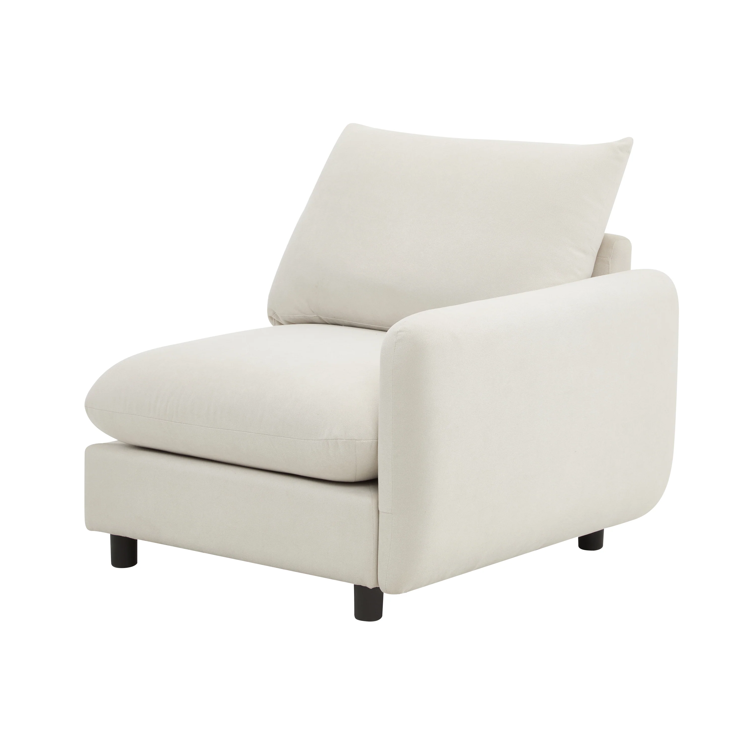 Cloud 4-Piece Modular Free Combination Sectional Sofa Couch with Ottoman - Image 10