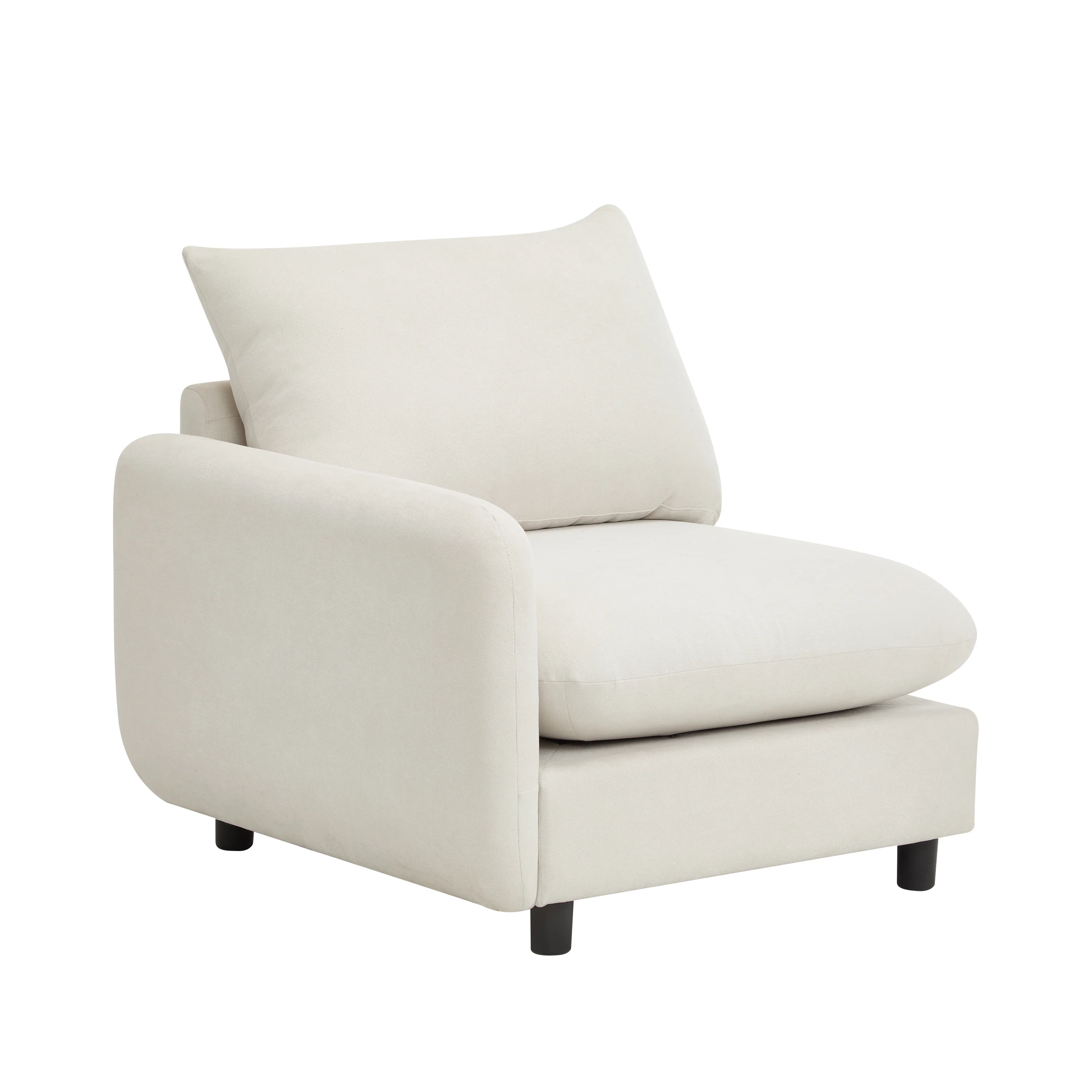 Cloud 4-Piece Modular Free Combination Sectional Sofa Couch with Ottoman - Image 14