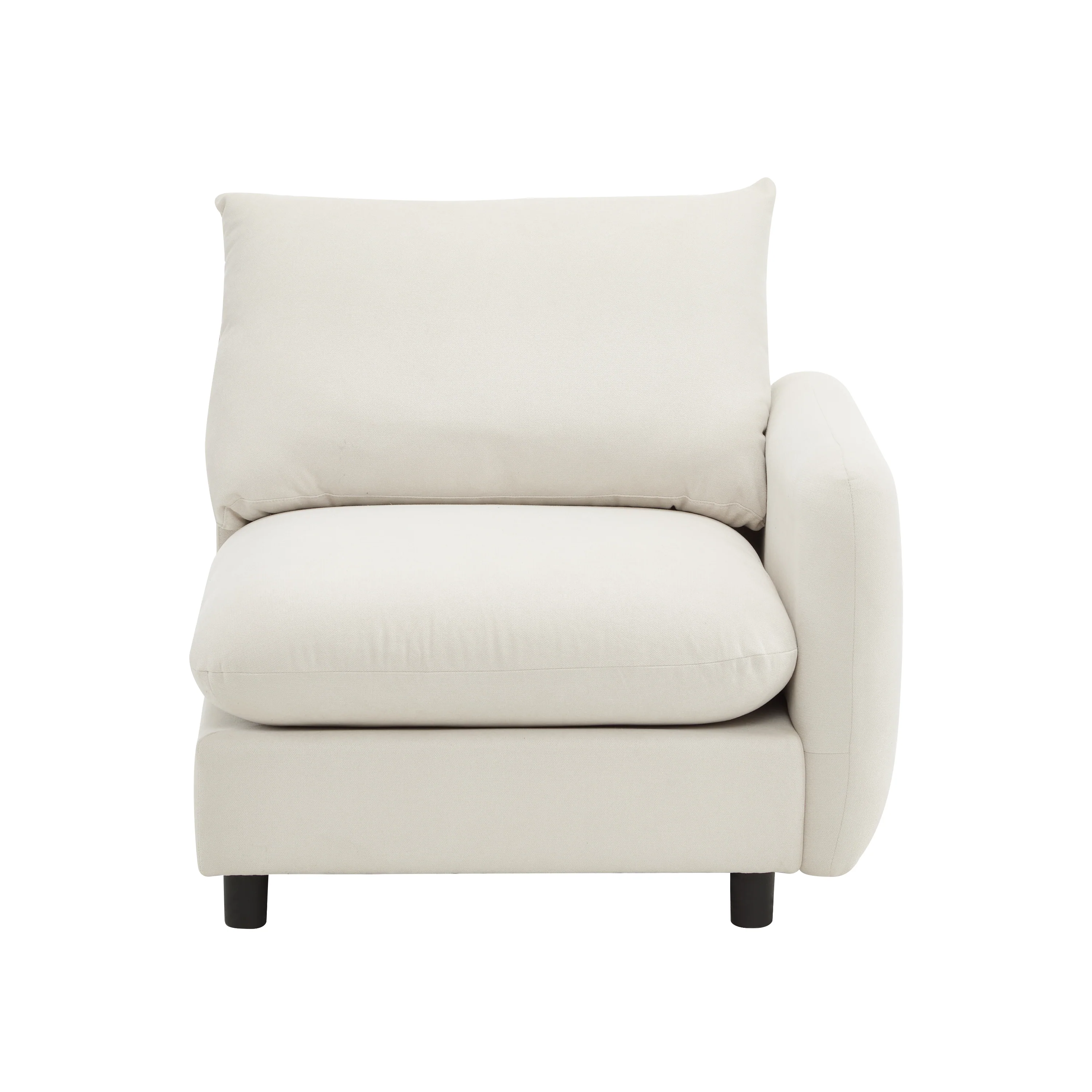 Cloud 4-Piece Modular Free Combination Sectional Sofa Couch with Ottoman - Image 9