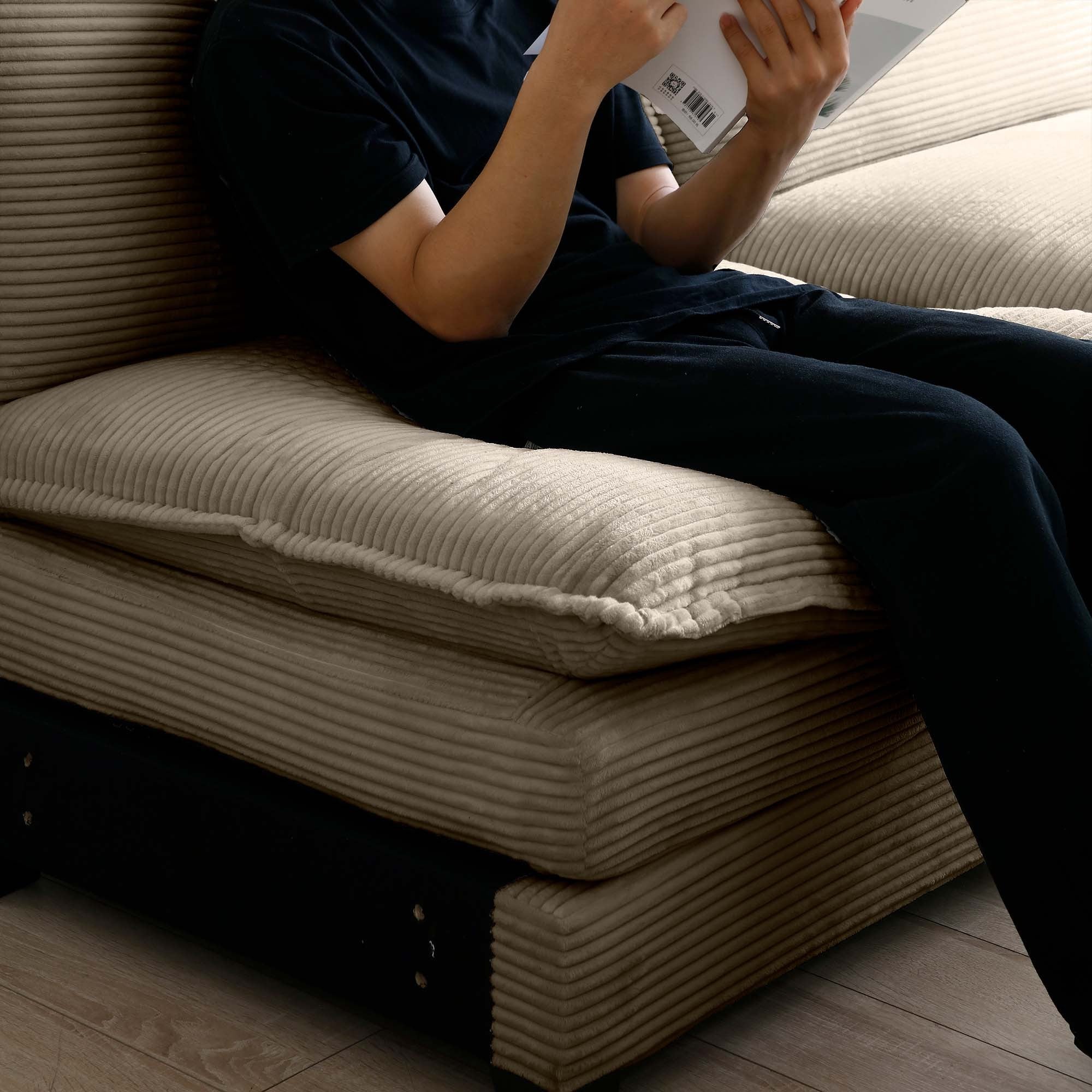 Walker Edison | Cloud Deep Seat Loveseat Sofa Set - Image 13