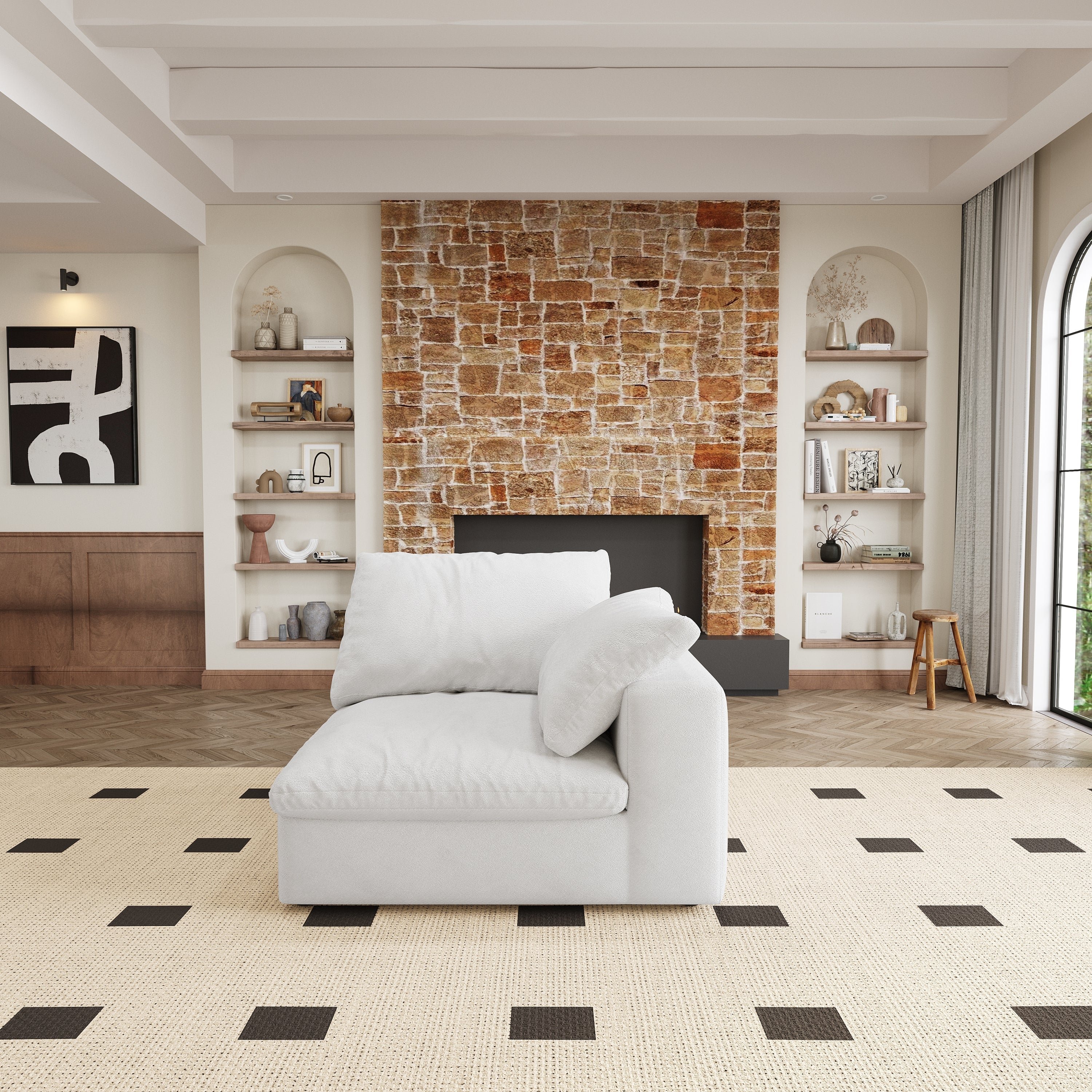 Walker Edison | Cloud Modular 80' Down Filled Loveseat Sofa - Image 3