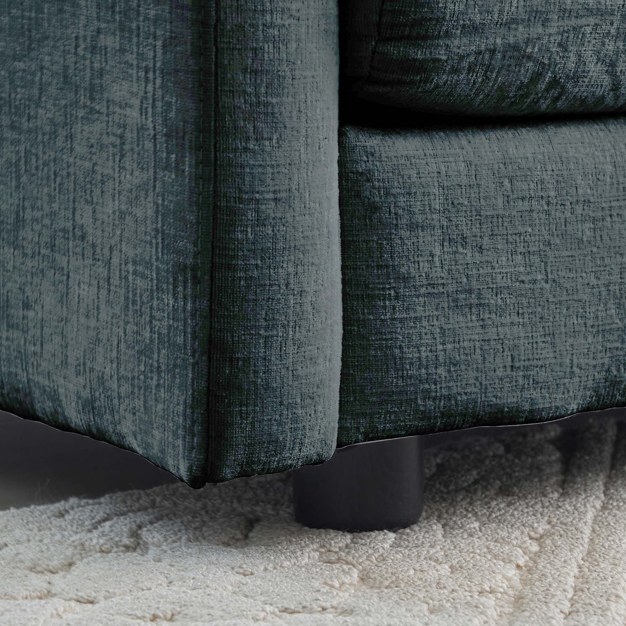 Walker Edison | Comfy Modular Cloud L Shaped Sectional Sofa With Ottoman - Image 7