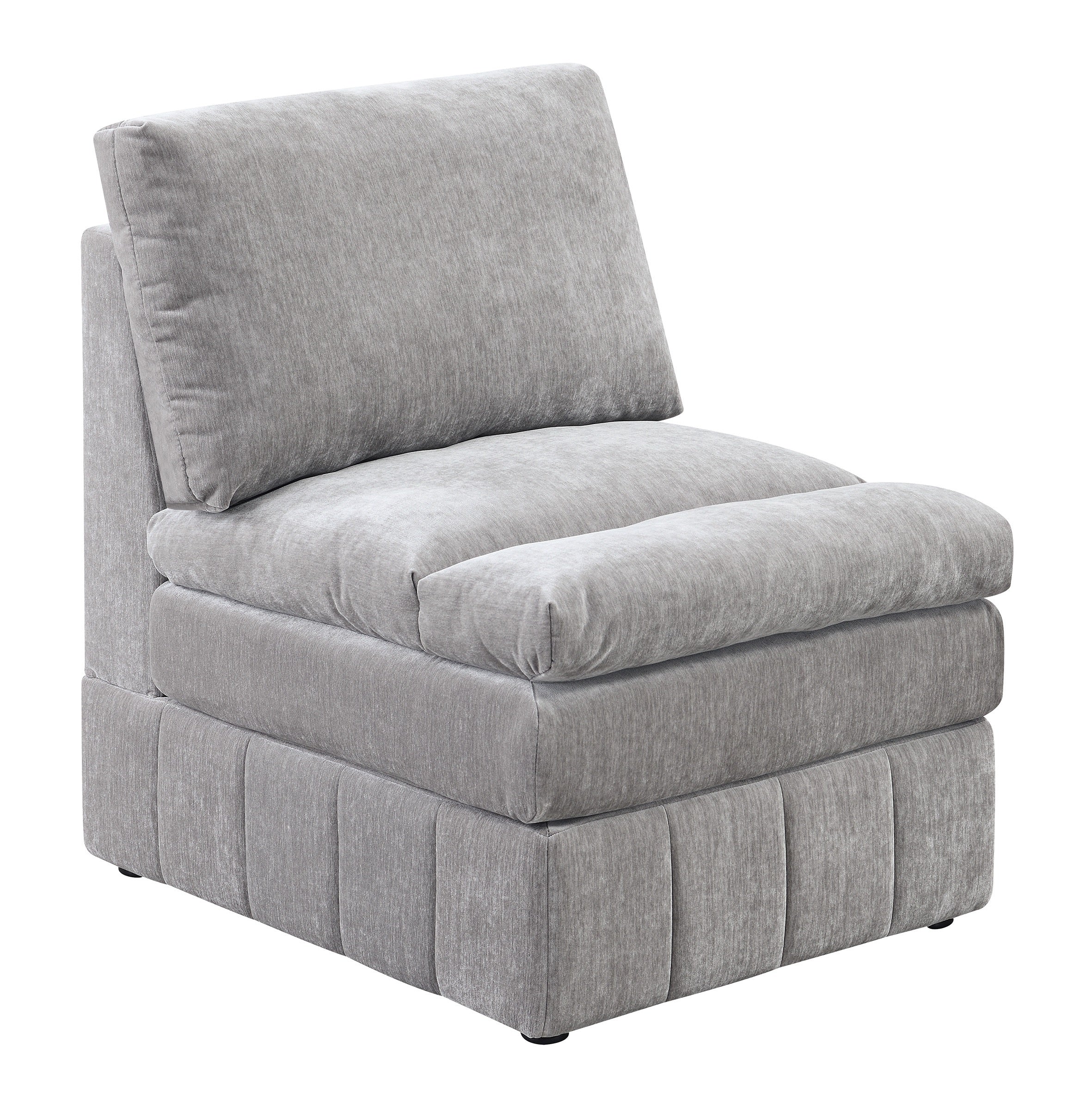 Contemporary 5 Piece Modular Sectional Set  with Two Ottomans - Image 11