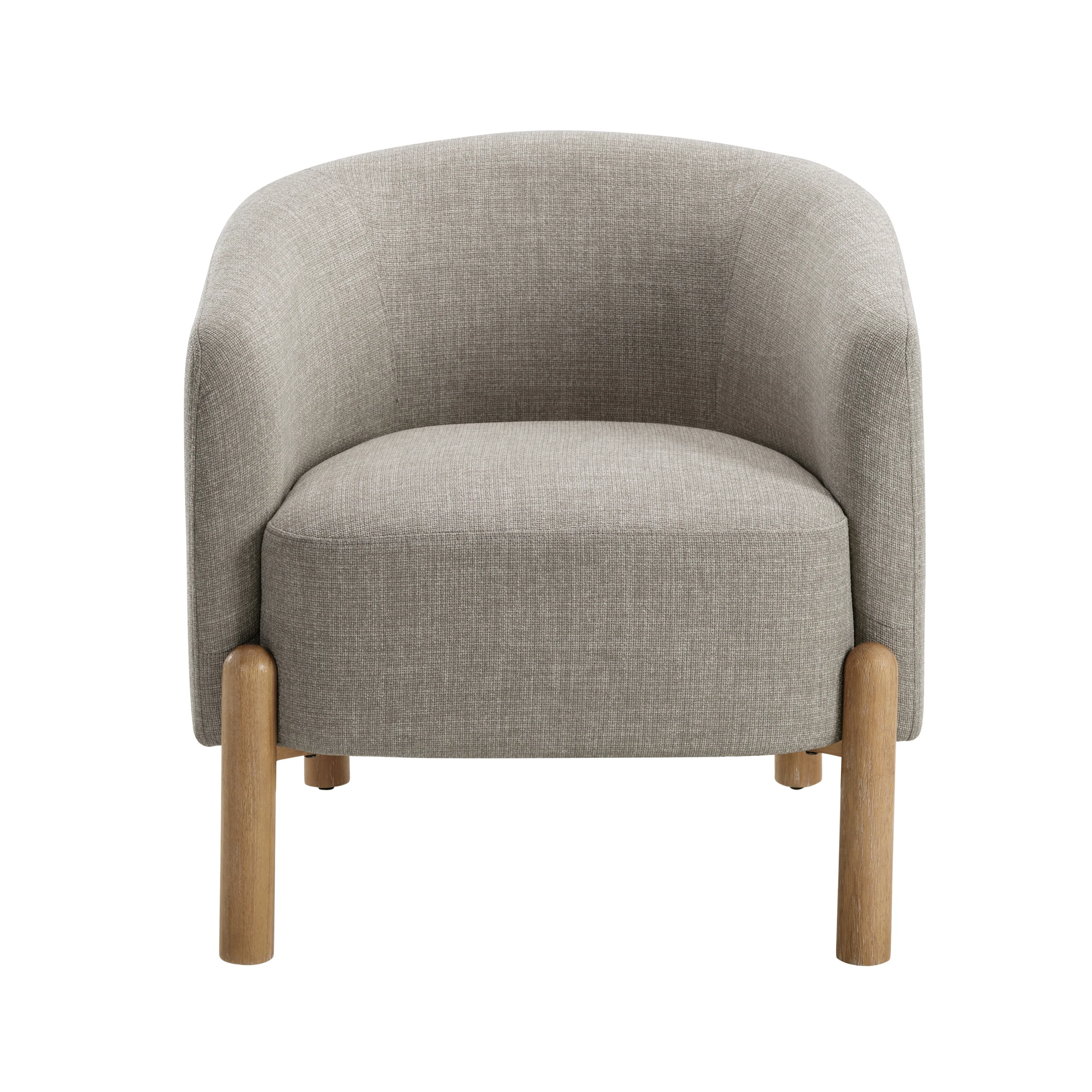 Walker Edison | Contemporary Style Accent Chair with Solid Wood Legs - Image 3