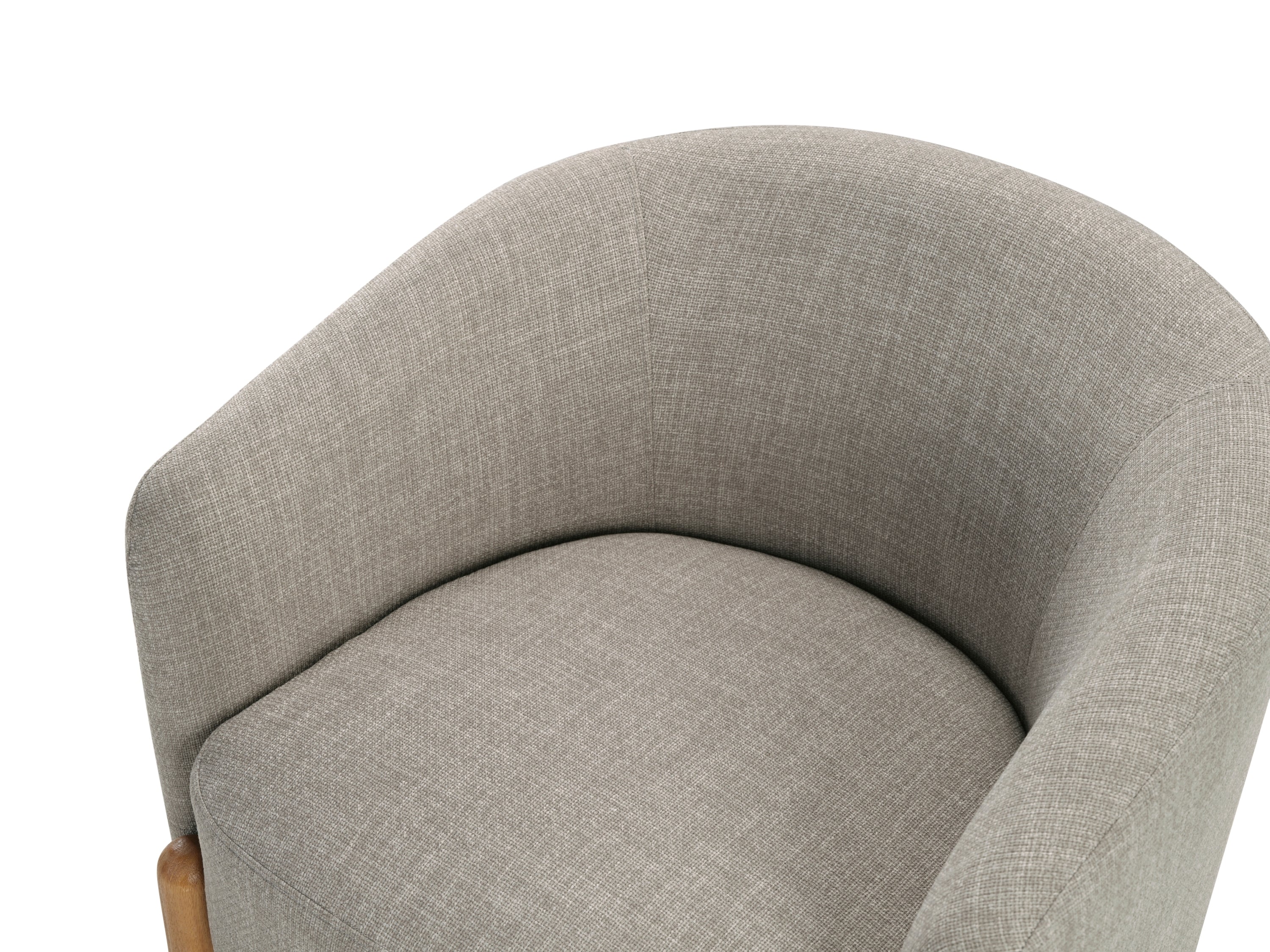 Walker Edison | Contemporary Style Accent Chair with Solid Wood Legs - Image 5