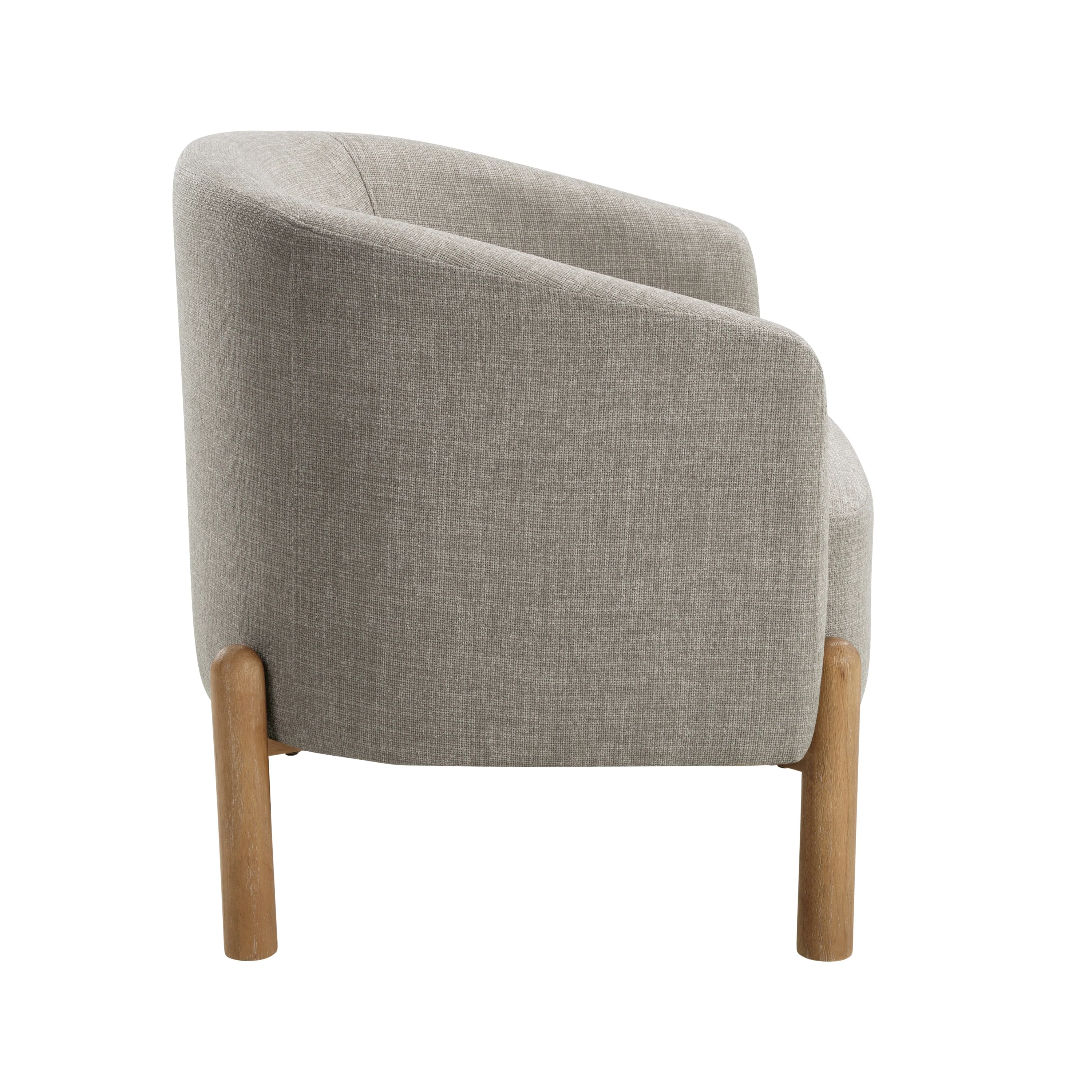 Walker Edison | Contemporary Style Accent Chair with Solid Wood Legs - Image 7
