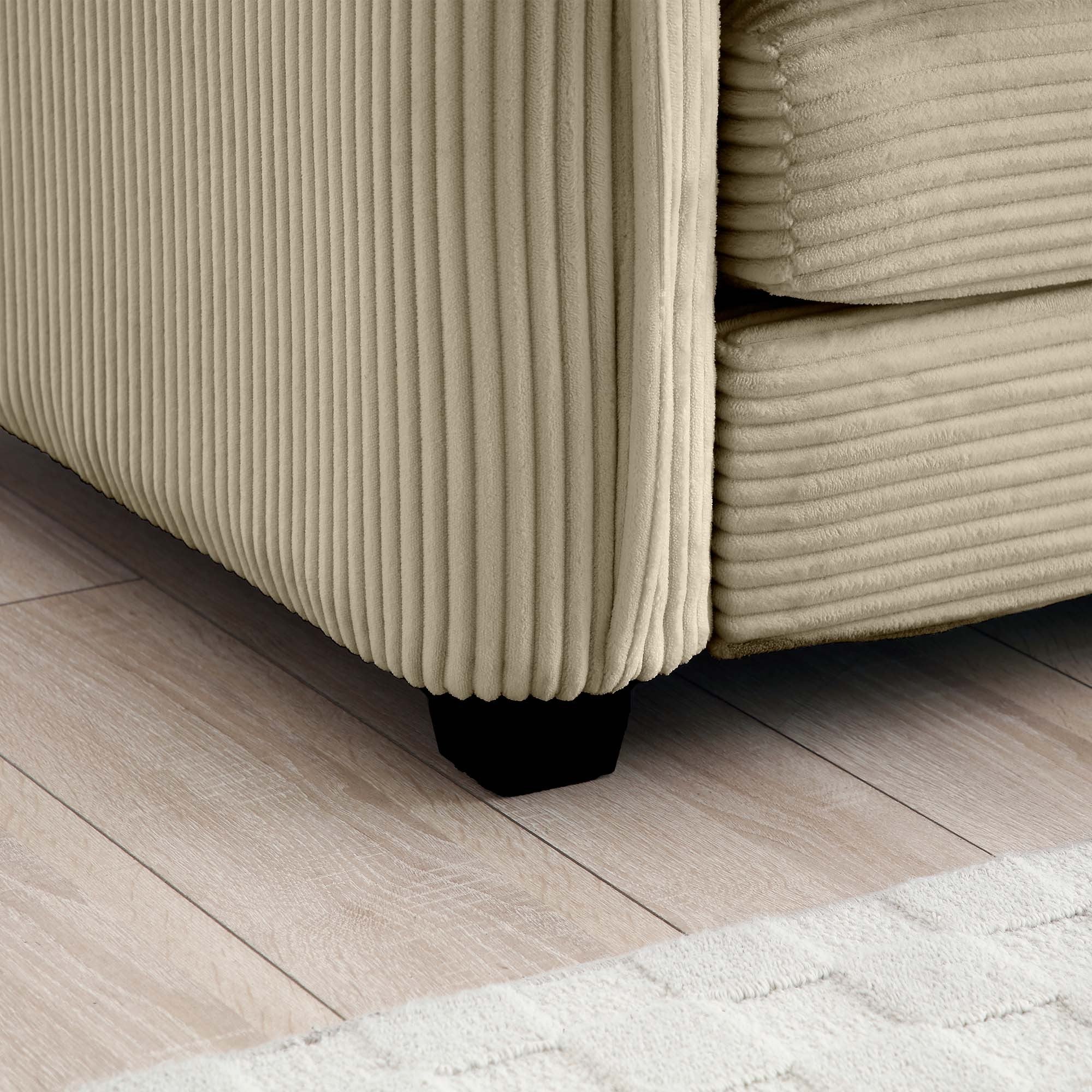 Walker Edison | Corduroy Cloud Couch with Ottoman - Image 10