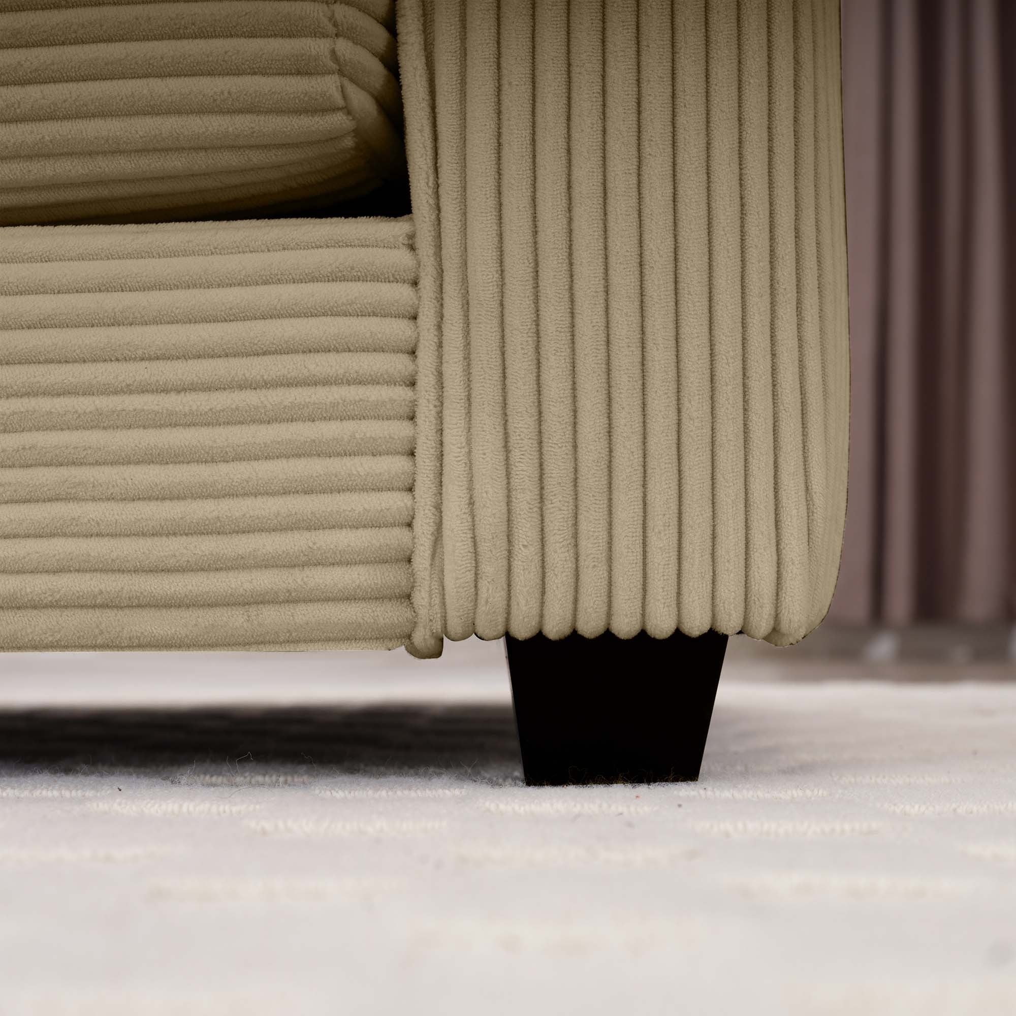 Walker Edison | Corduroy Deep Seat Sofa Chair with Ottoman - Image 13