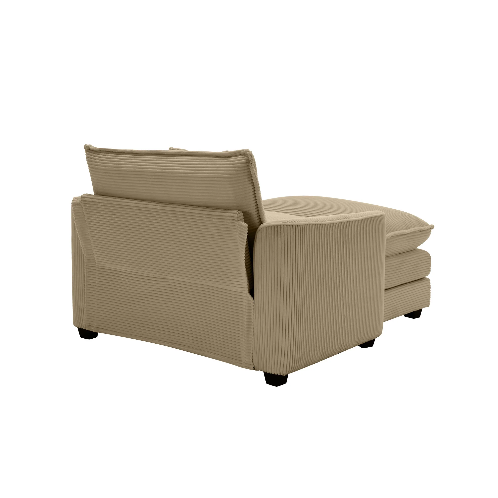 Walker Edison | Corduroy Deep Seat Sofa Chair with Ottoman - Image 8