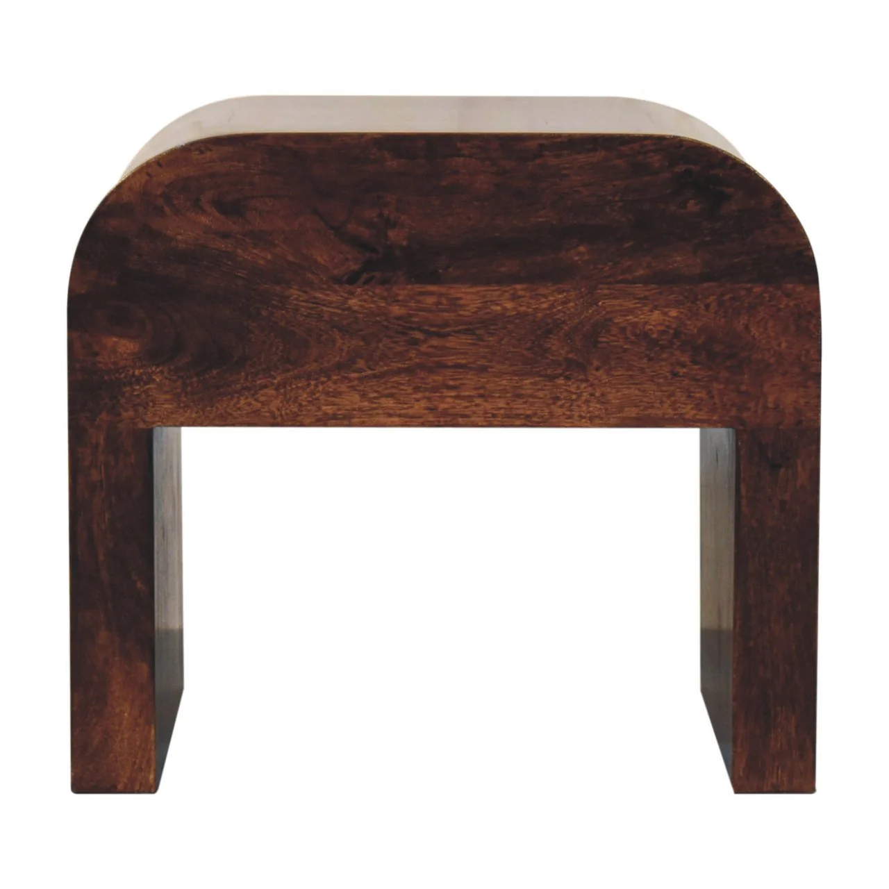 Curve Design Solid Wood Walnut Nightstand - Image 10