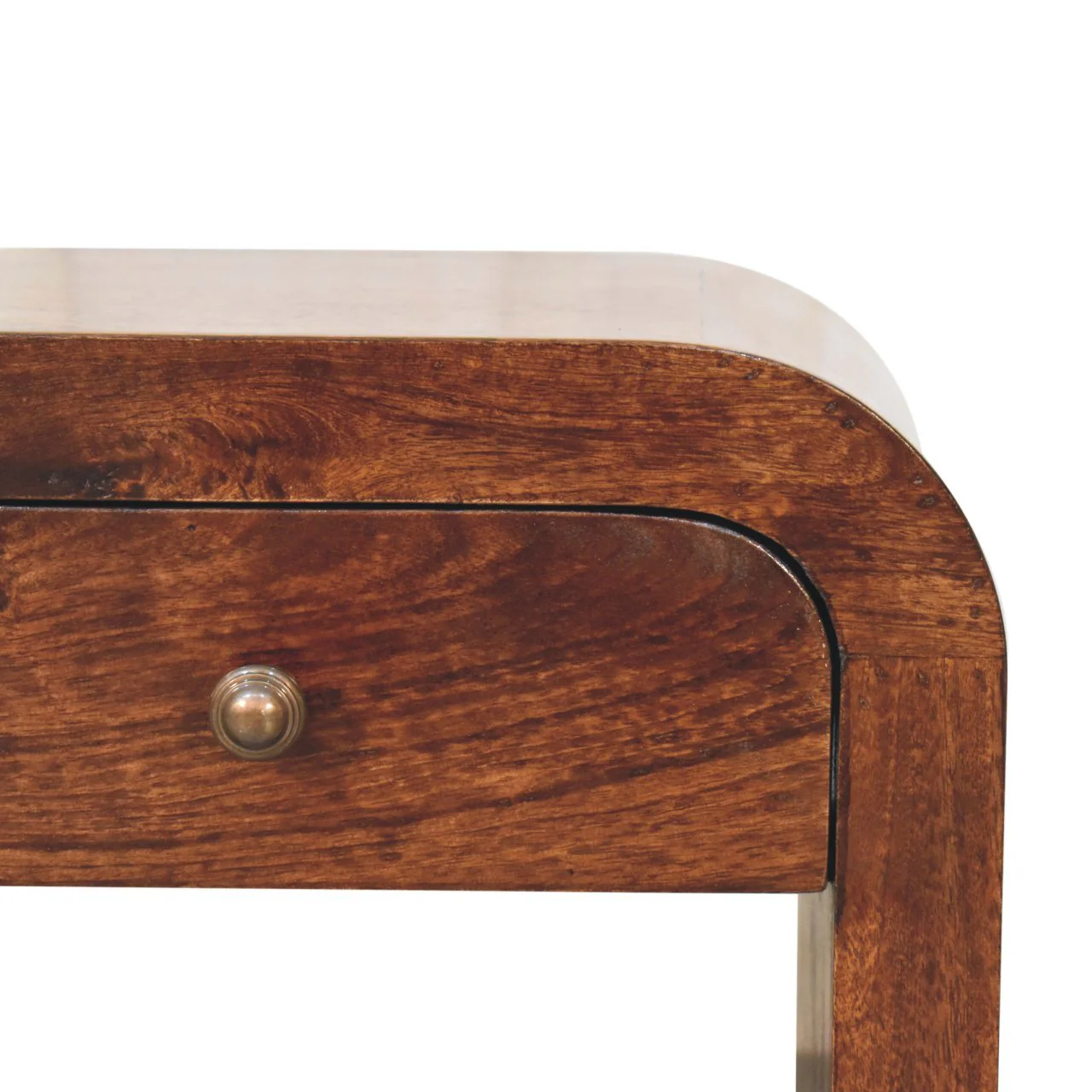 Curve Design Solid Wood Walnut Nightstand - Image 7