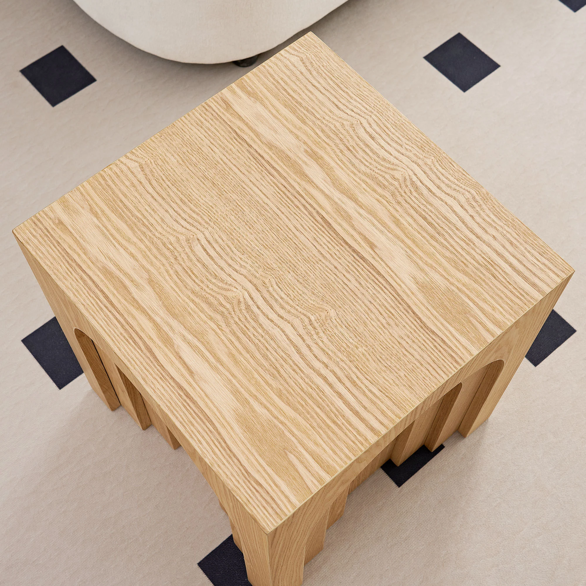 Walker Edison | Curve Design Square Side Table - Image 9