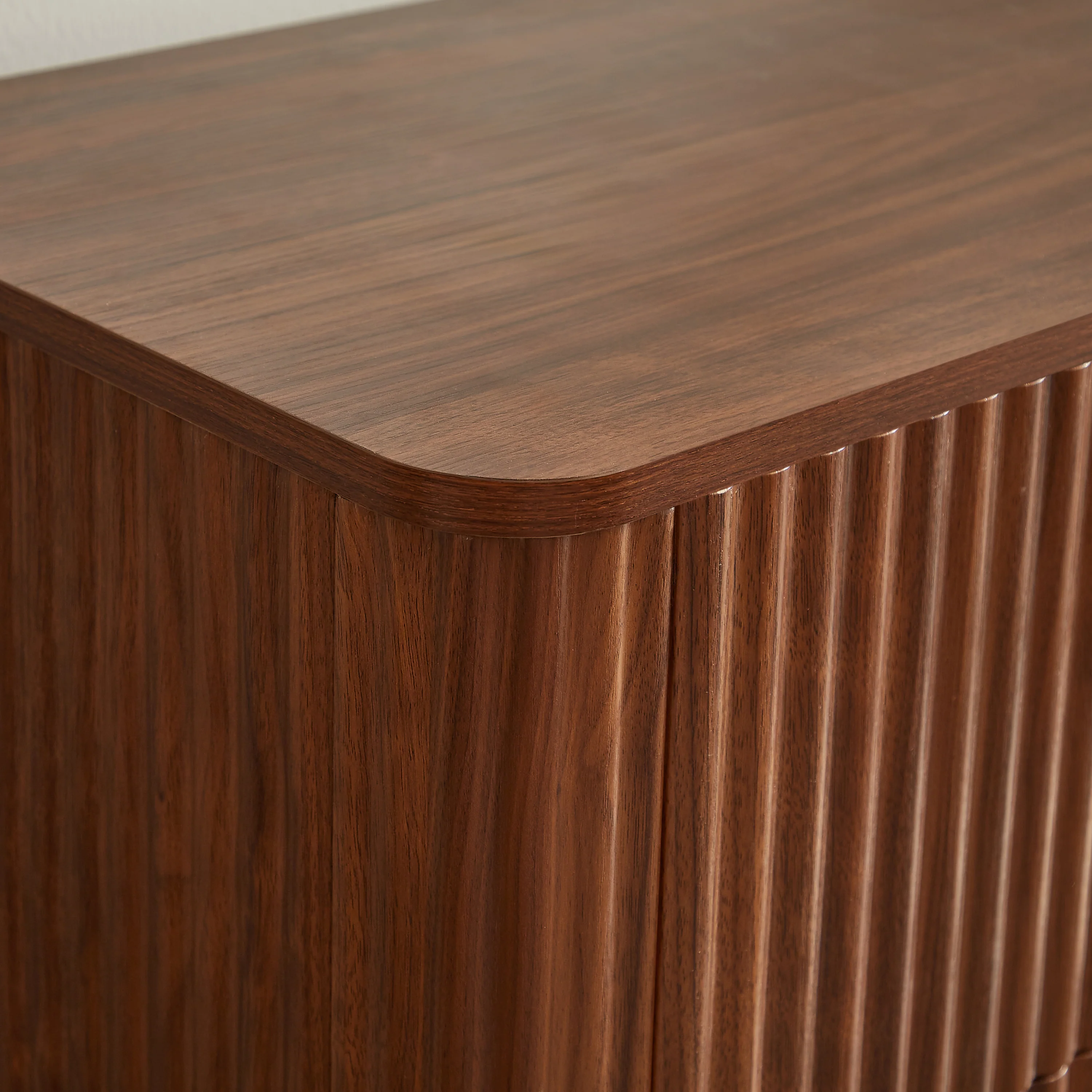 Curved wave Design Fluted 55' Wide Modern 6 Drawers Dresser - Image 15