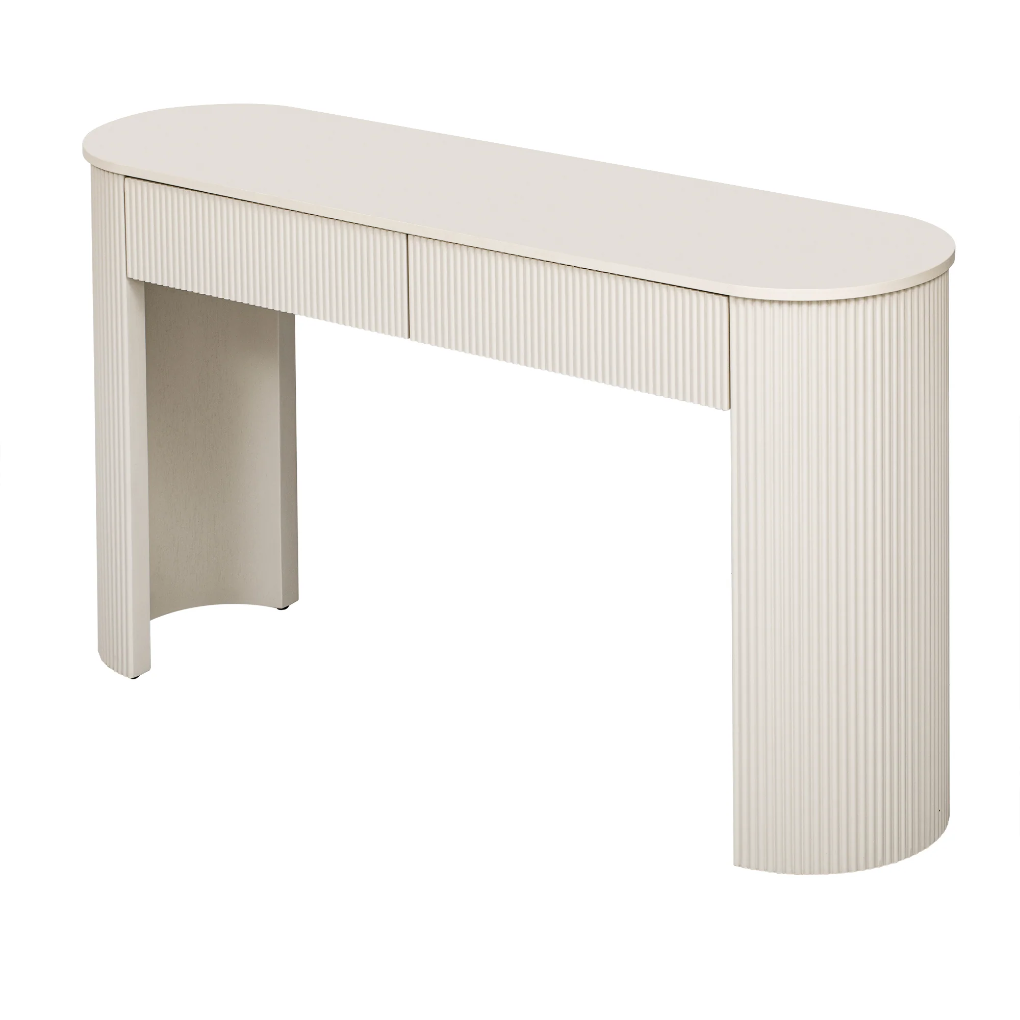 Walker Edison | Fluted Design Modern Console Entryway Table with Storage - Image 14