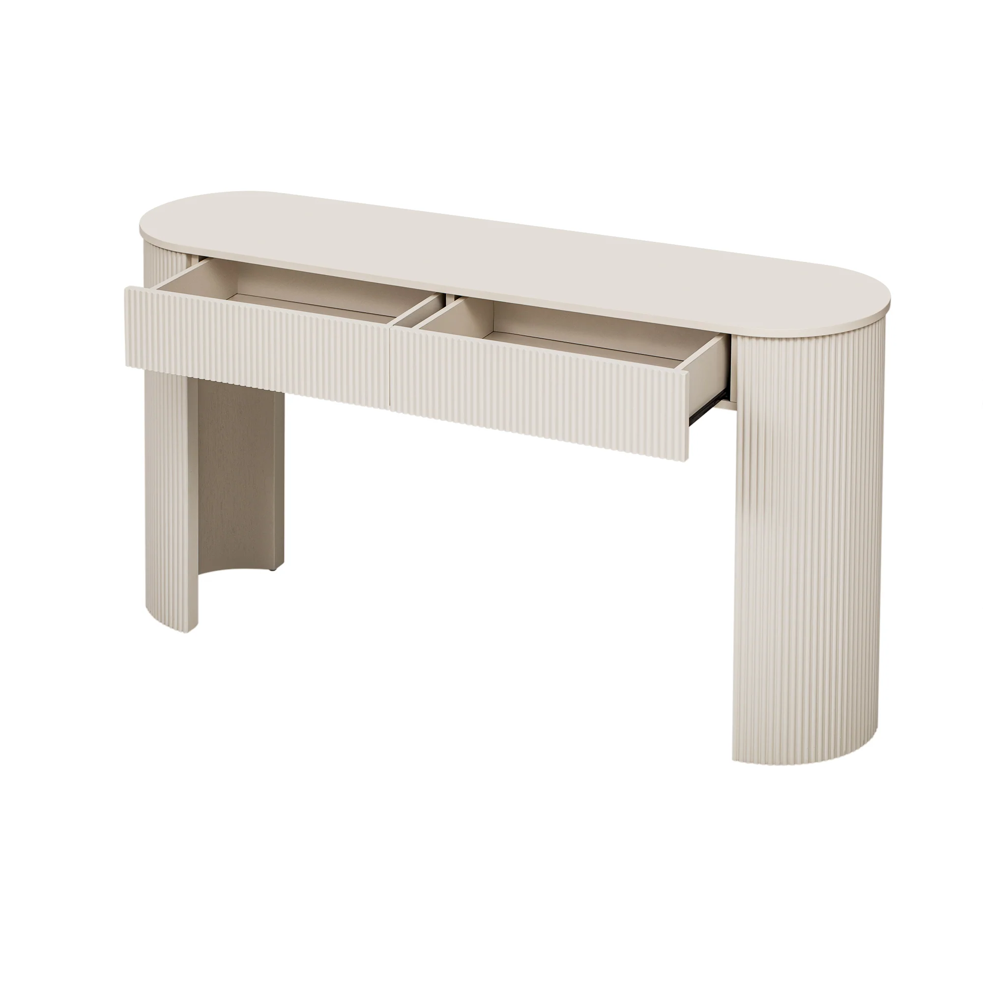 Walker Edison | Fluted Design Modern Console Entryway Table with Storage - Image 16
