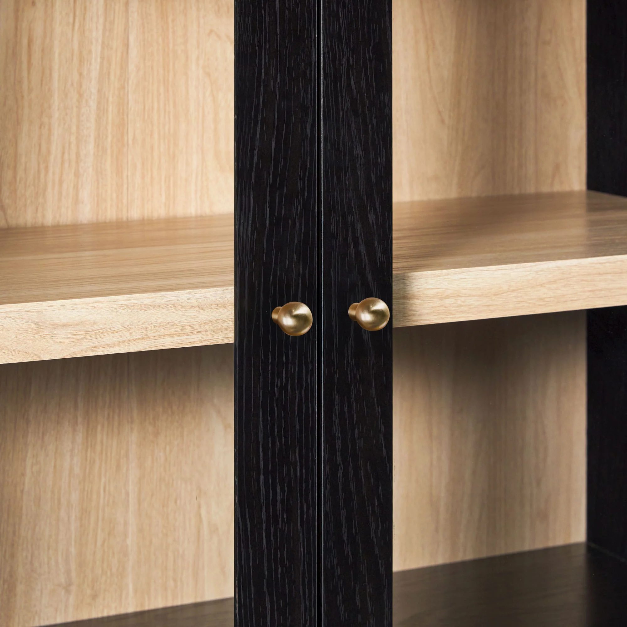 Darci Modern Arched Bookshelf Cabinet with Glass Doors & Inner Drawers - Image 15