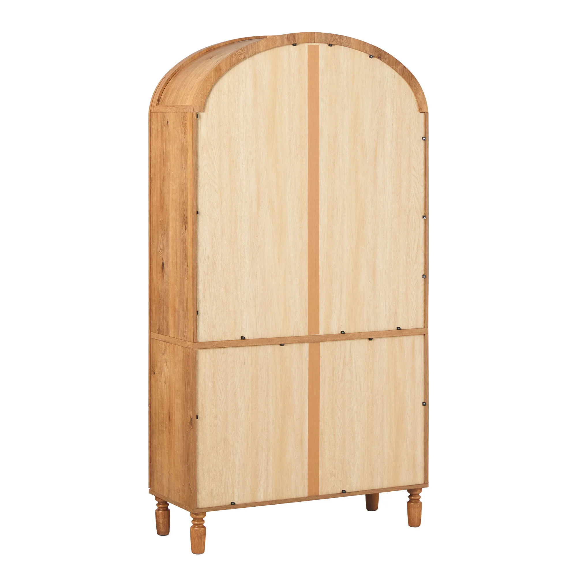 Darci Modern Arched Bookshelf Cabinet with Glass Doors & Inner Drawers - Image 41