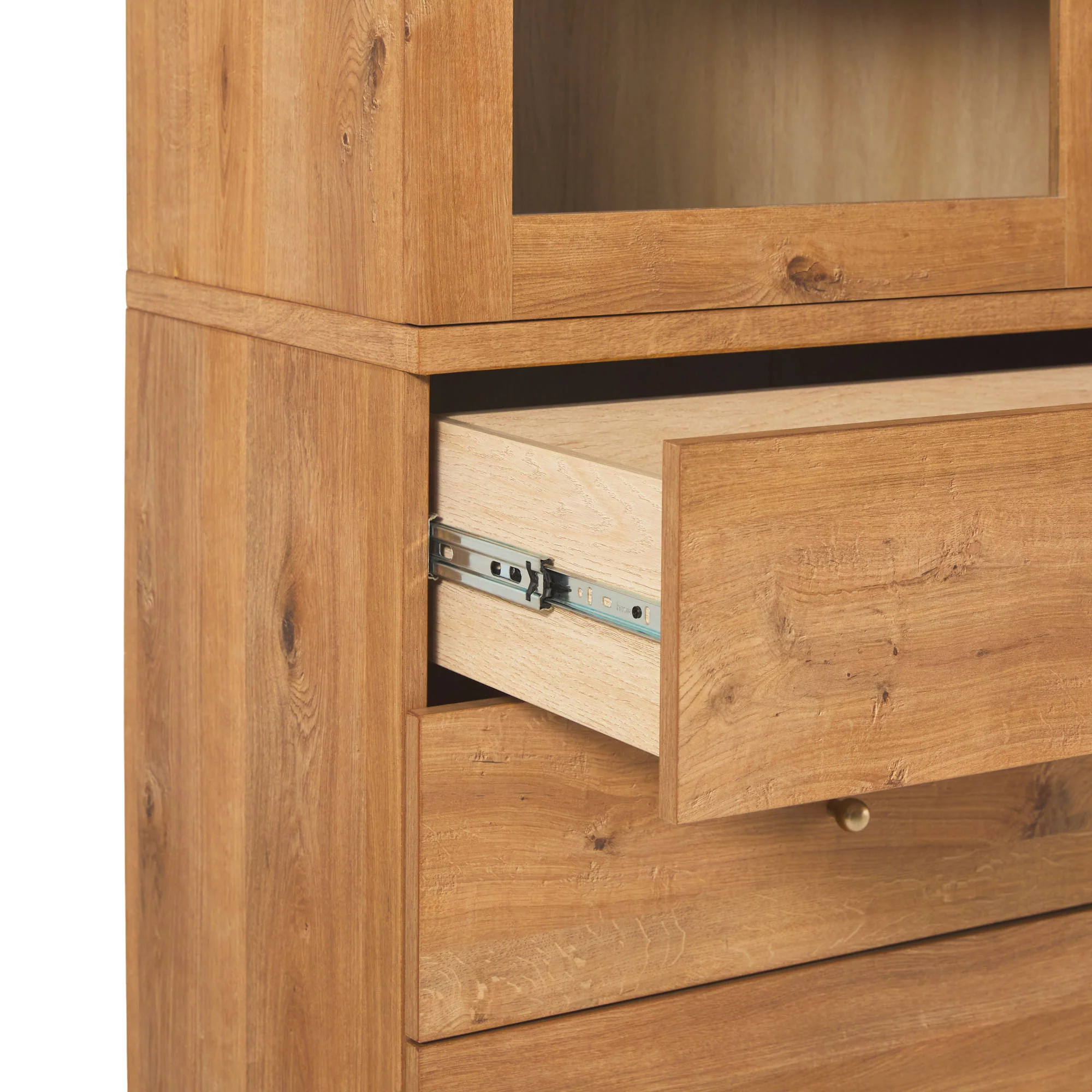 Darci Modern Arched Bookshelf Cabinet with Glass Doors - Image 12