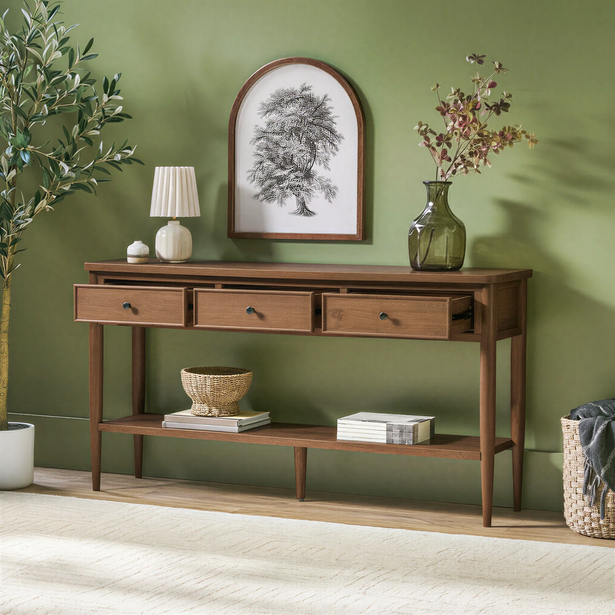 Diedra Modern Entry Table with Drawer Storage - Image 10